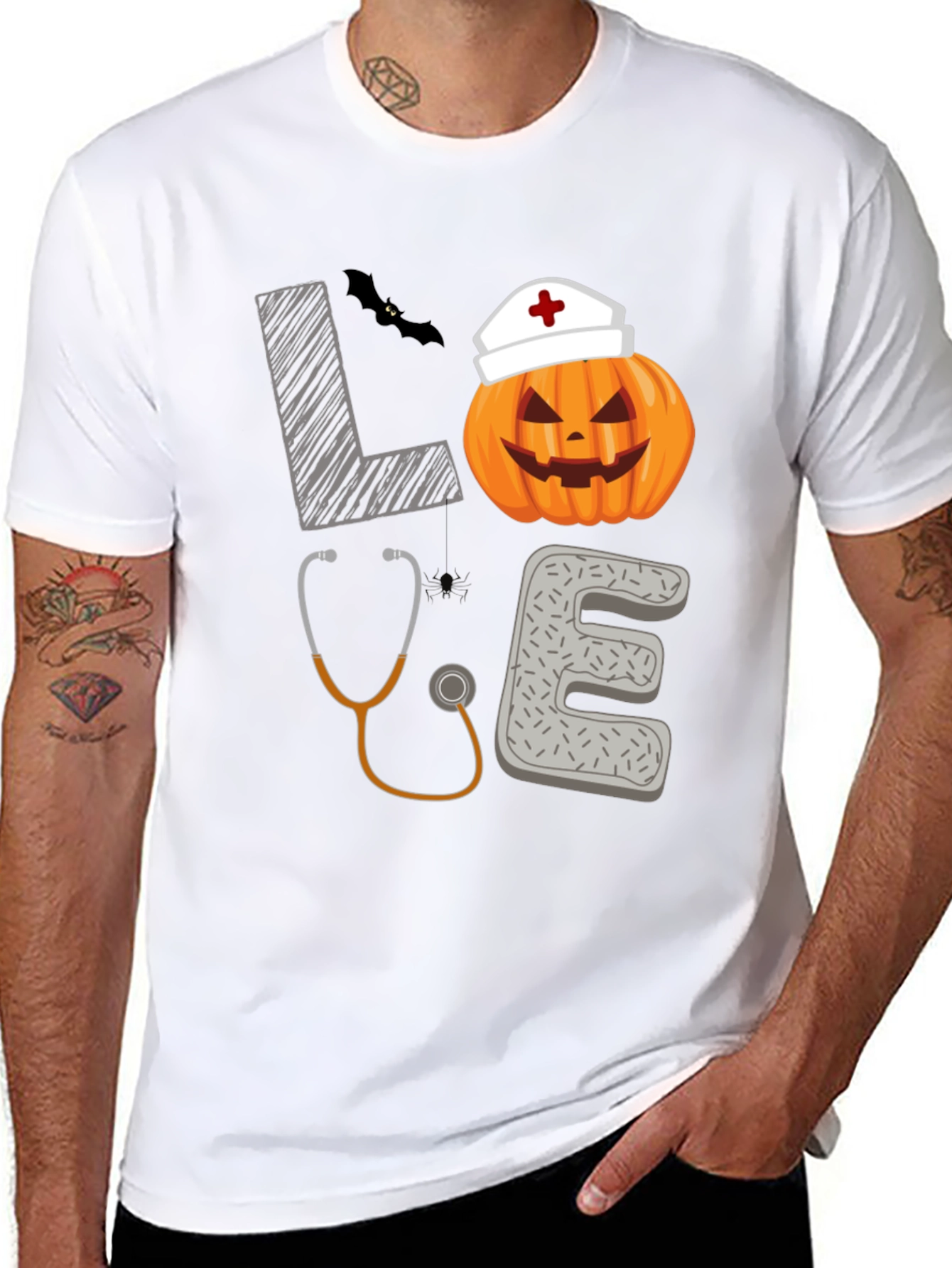 Nurse Halloween Pumpkin T-Shirt