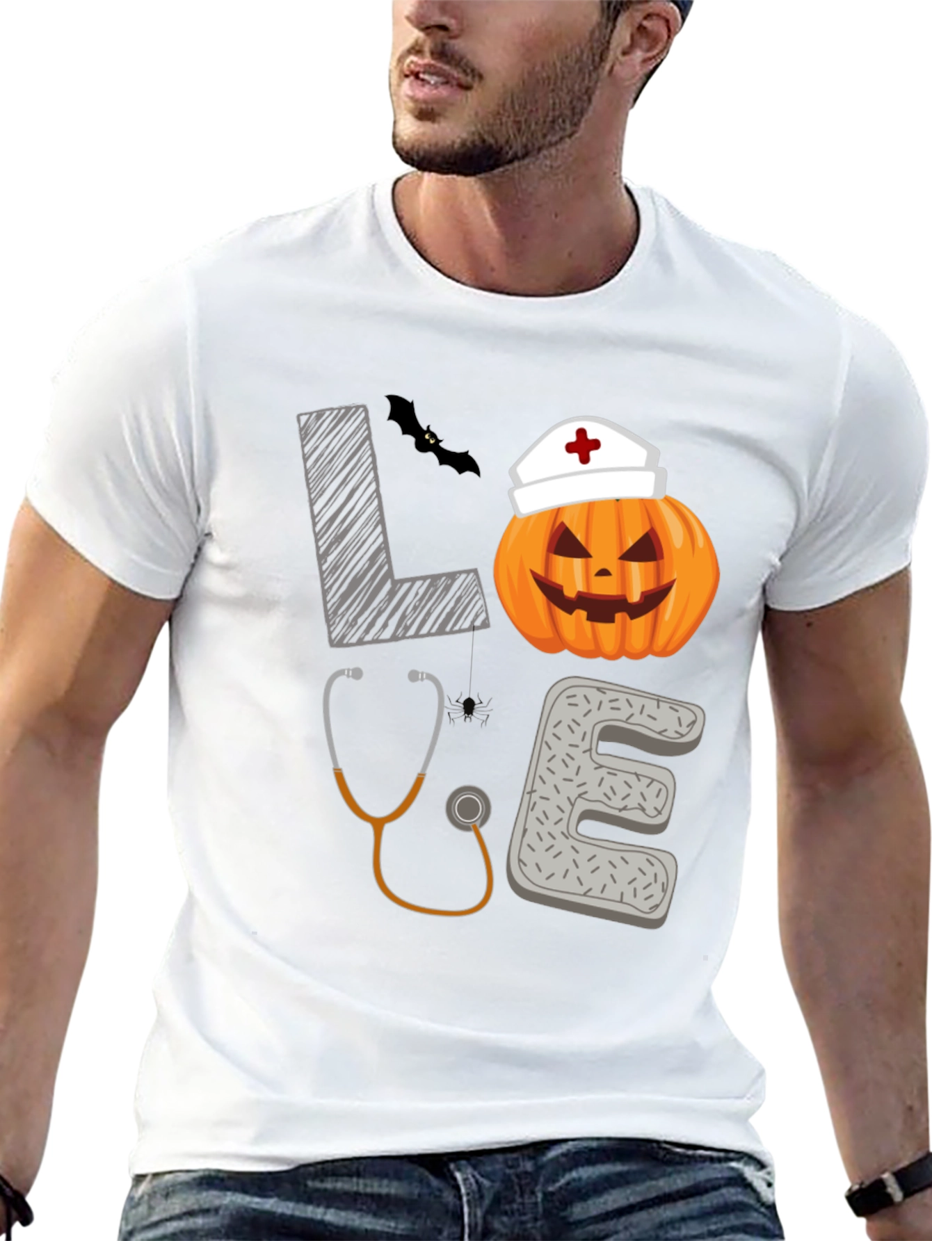 Nurse Halloween Pumpkin T-Shirt