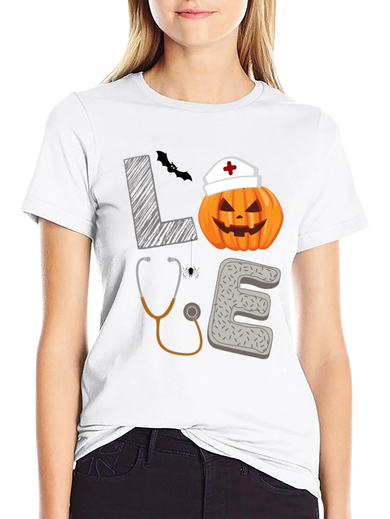 Nurse Halloween Pumpkin T-Shirt