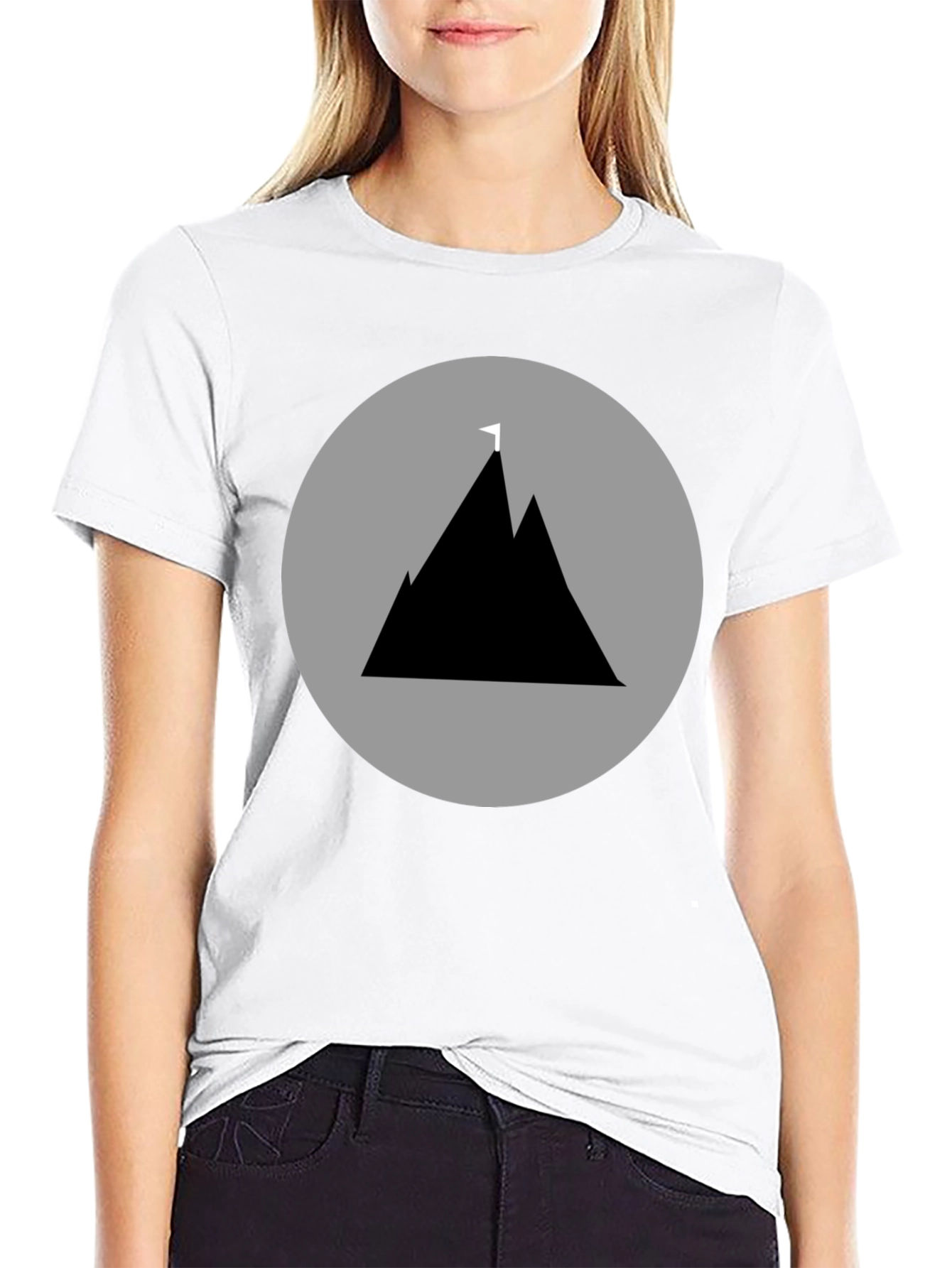 Mountain Peak Graphic Tee - Black