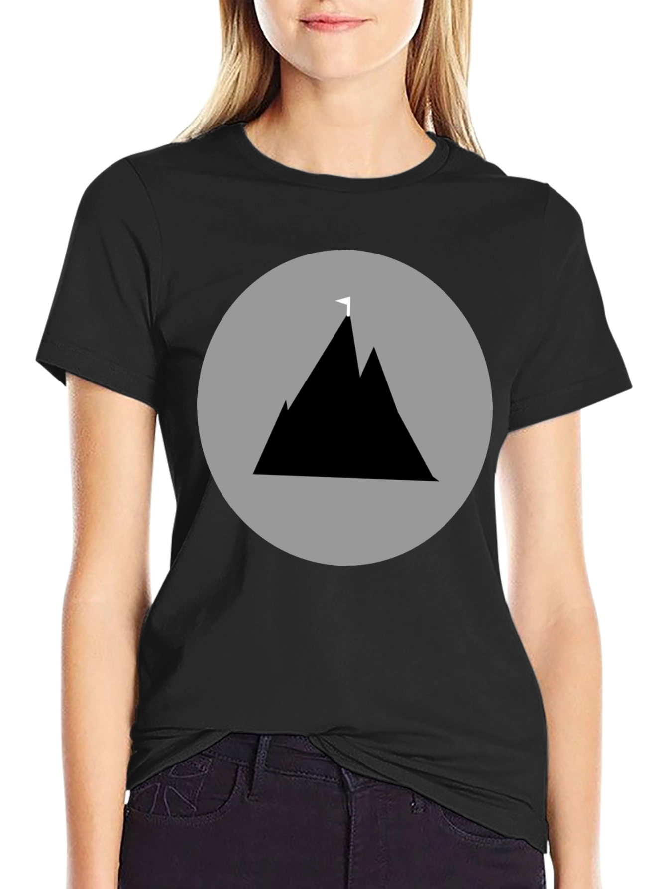 Mountain Peak Graphic Tee - Black