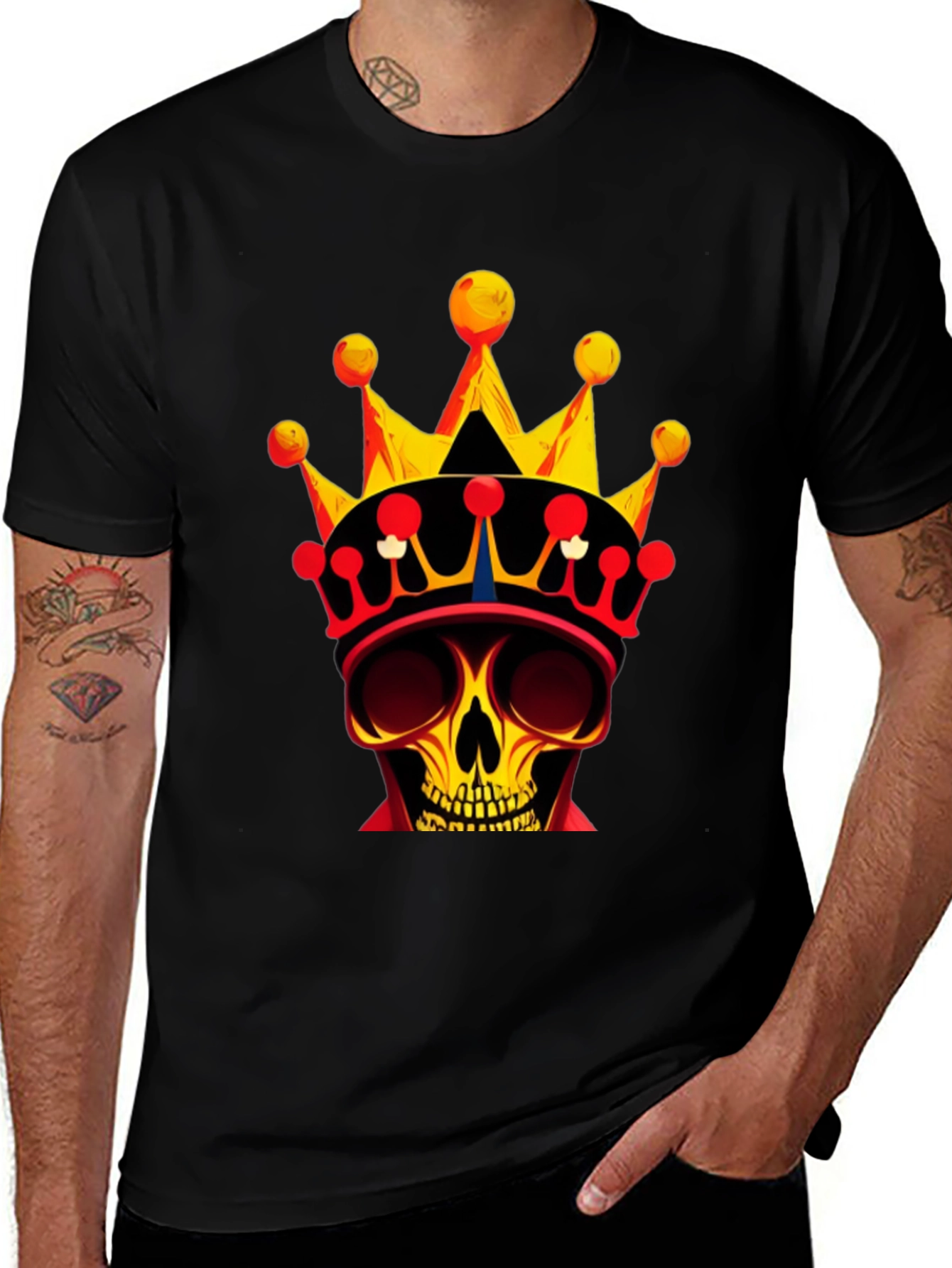 Skull King Graphic Tee - Bold Black T-Shirt