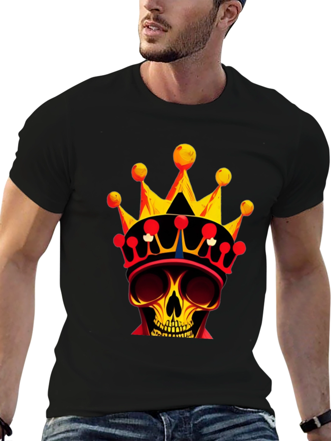 Skull King Graphic Tee - Bold Black T-Shirt