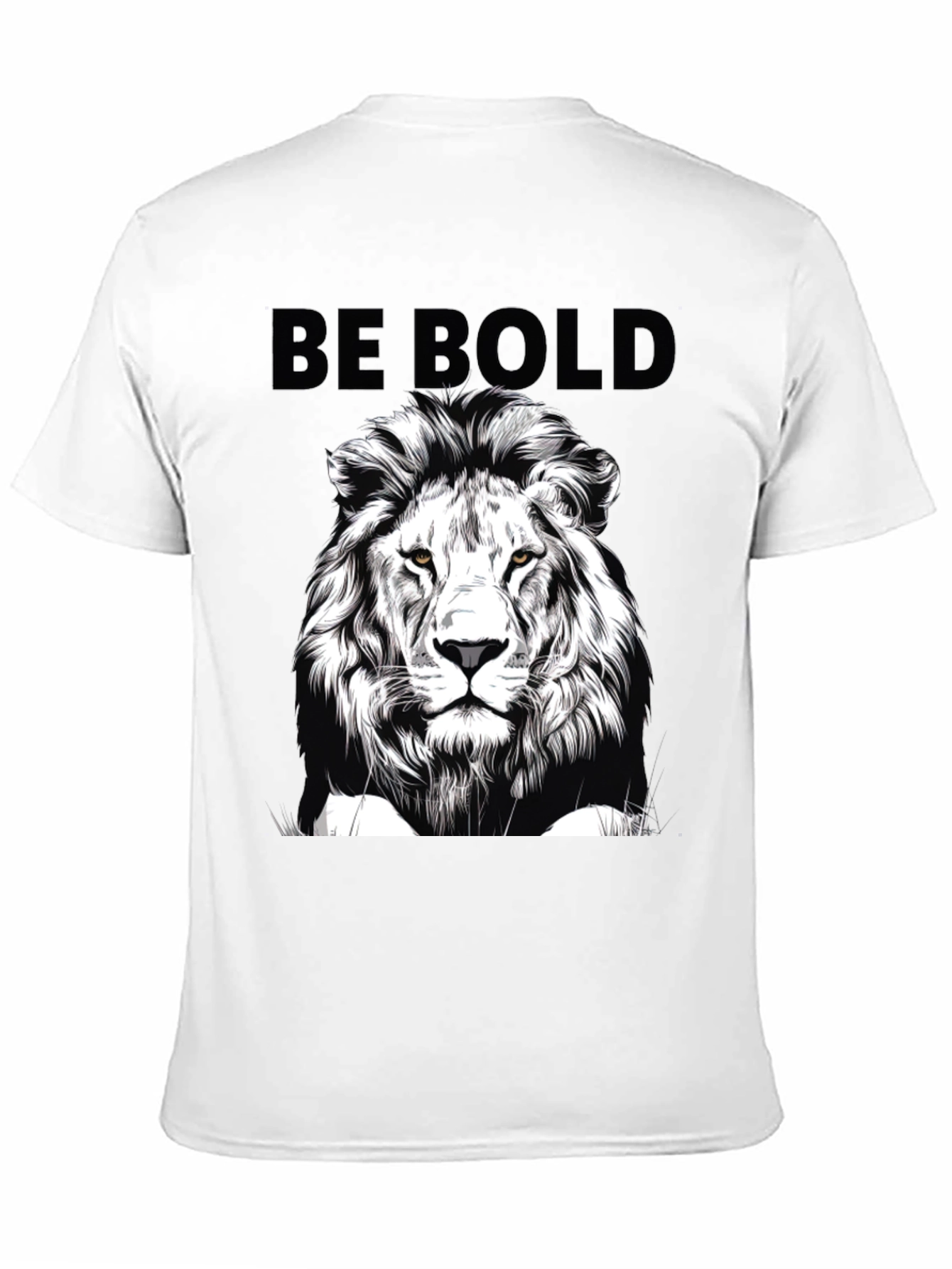 Bold Lion Graphic Tee - Mens Black T-Shirt