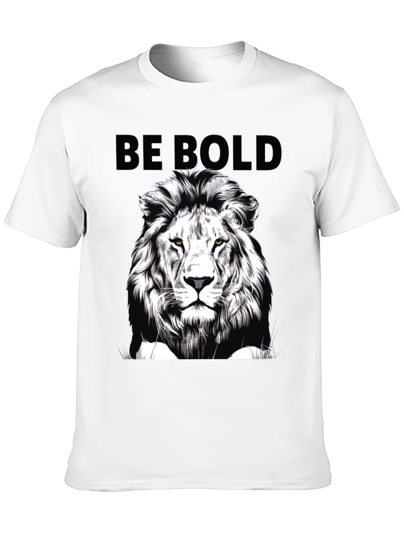 Bold Lion Graphic Tee - Mens Black T-Shirt