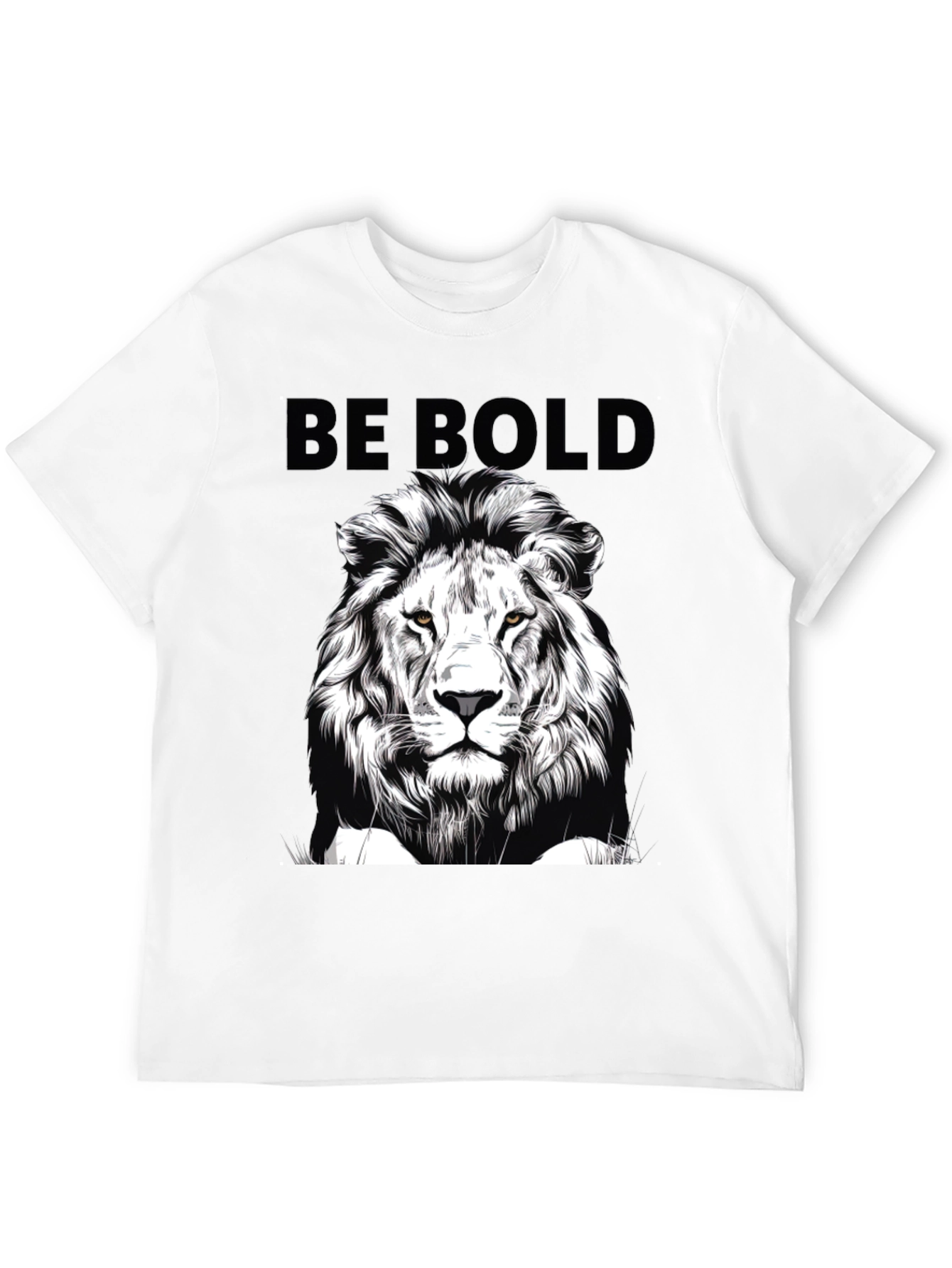 Bold Lion Graphic Tee - Mens Black T-Shirt