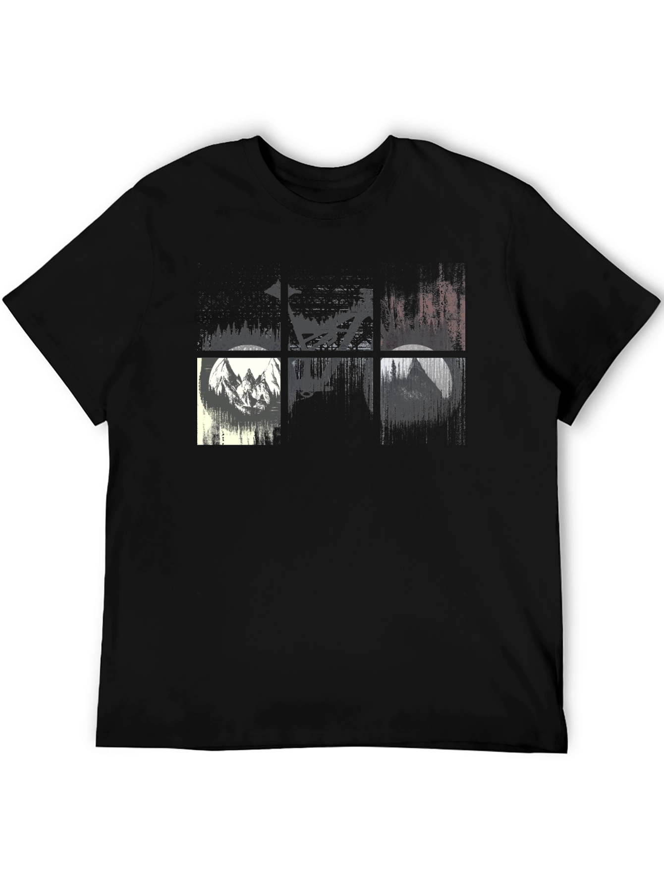 Nature Inspired Graphic Tee - Black