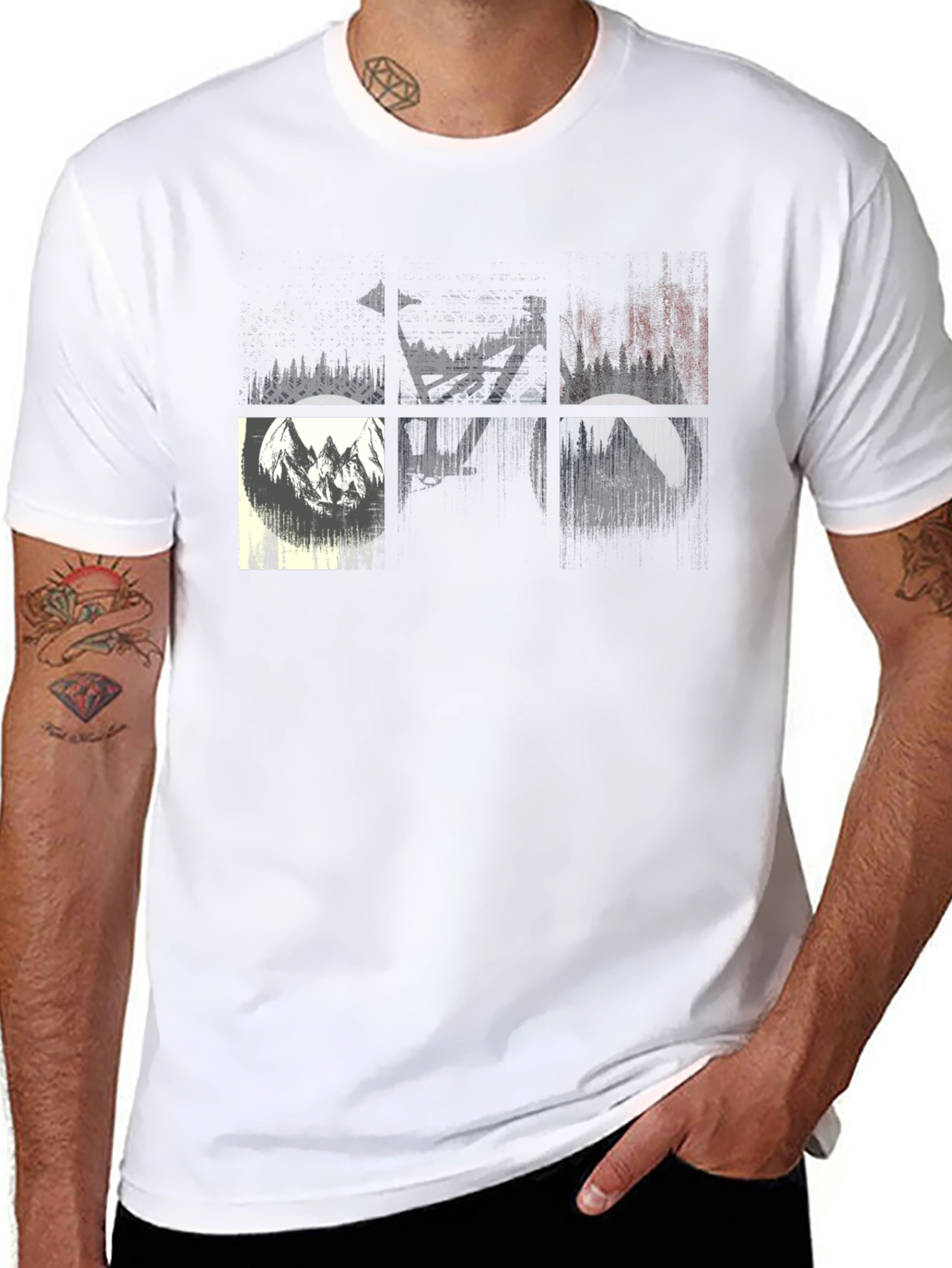 Nature Inspired Graphic Tee - Black