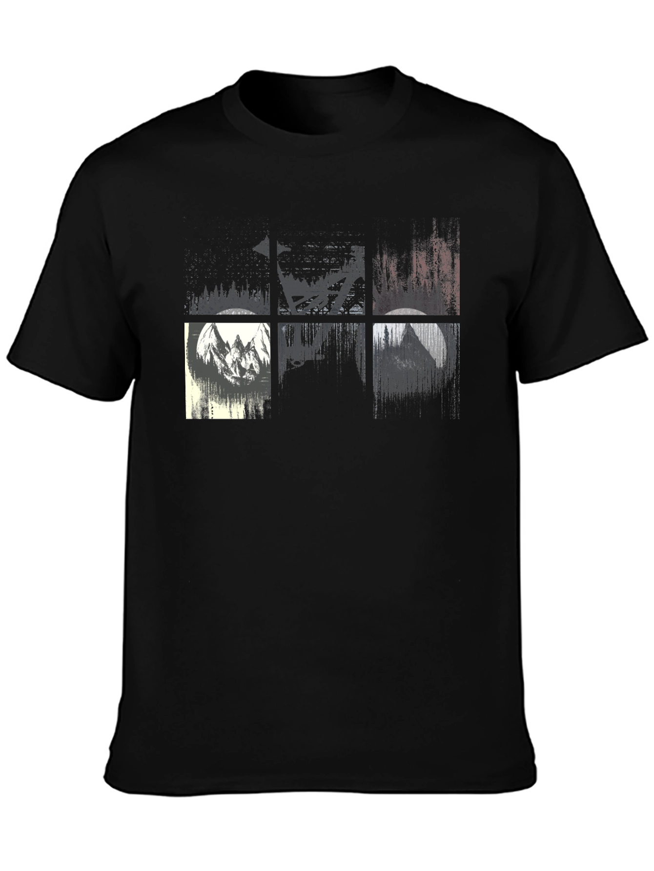 Nature Inspired Graphic Tee - Black