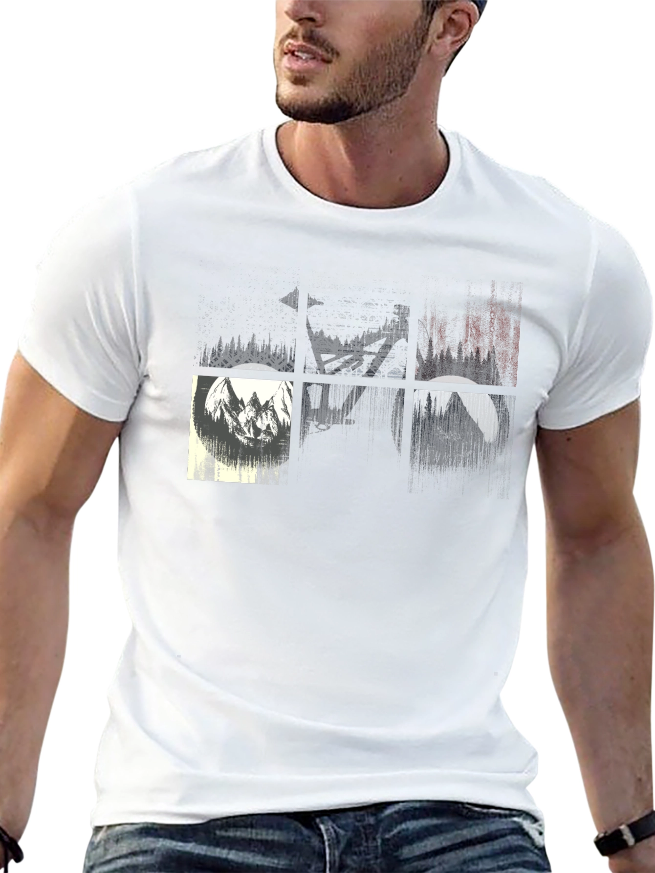 Nature Inspired Graphic Tee - Black