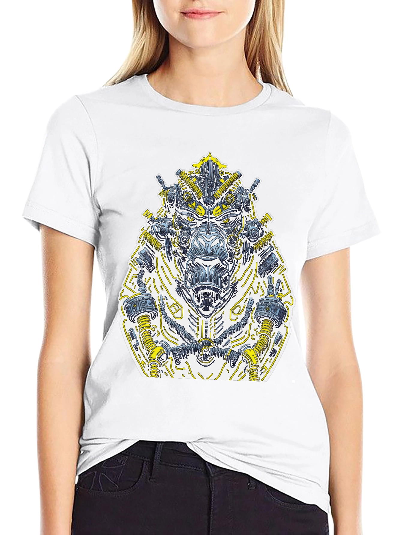 Cyberpunk Gorilla Graphic Tee - Black