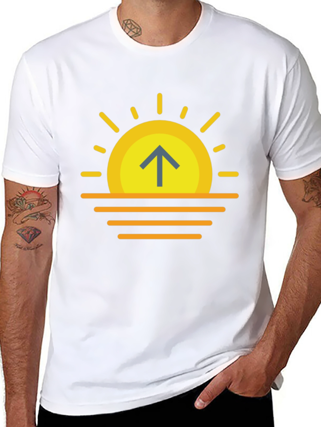 Sunrise Arrow T-Shirt - Modern Graphic Tee