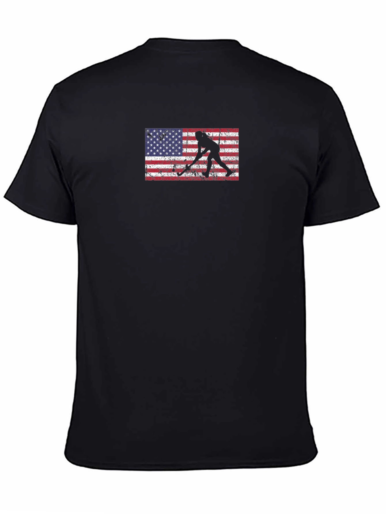 Hockey Player Flag Graphic Tee