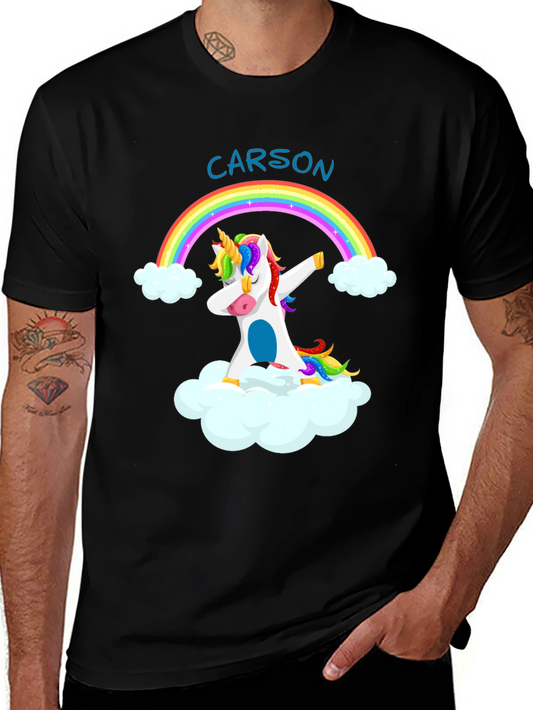 Unicorn Dabbing on Cloud - Personalized T-Shirt
