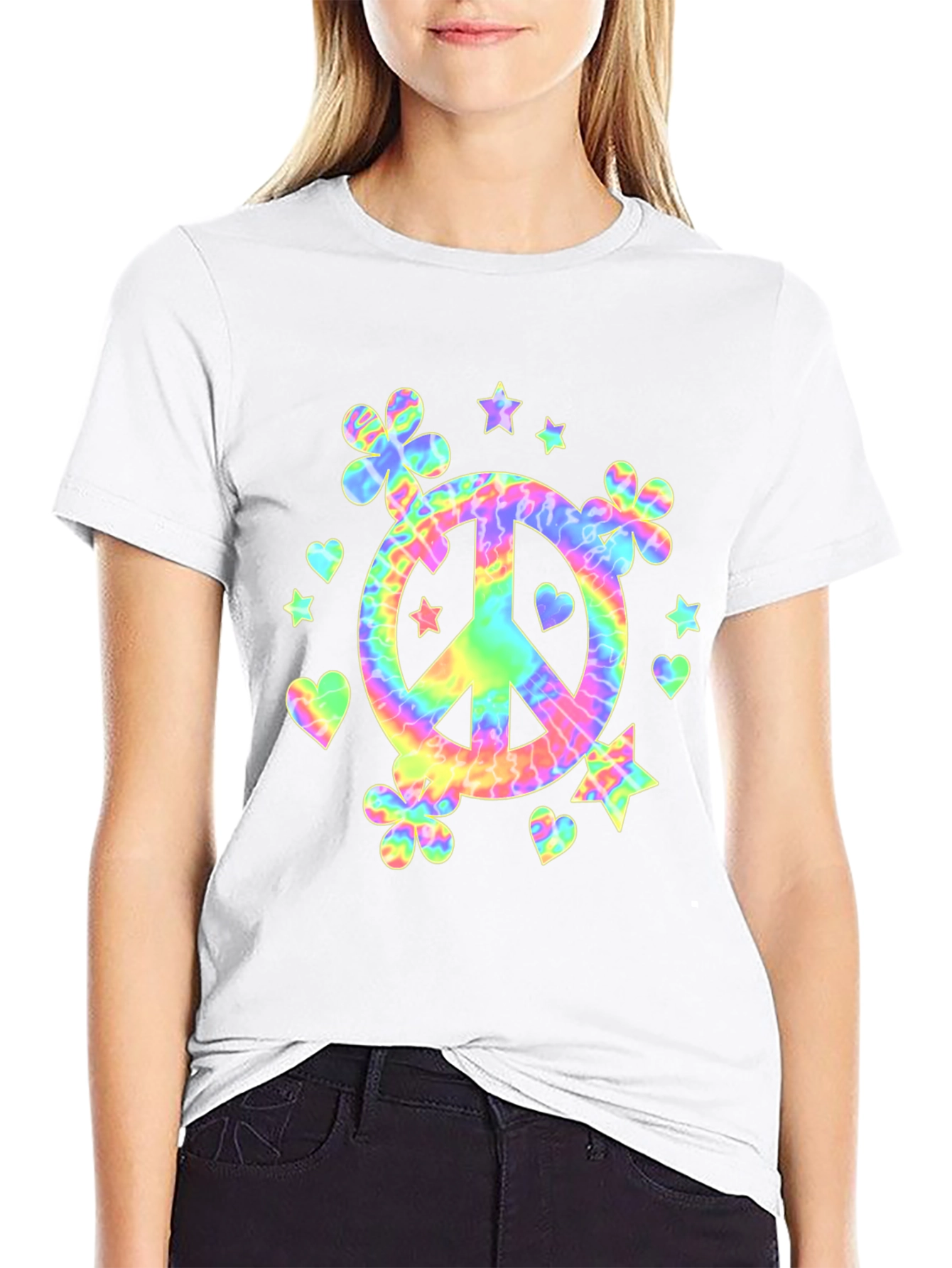 Tie-Dye Peace Sign Graphic Tee