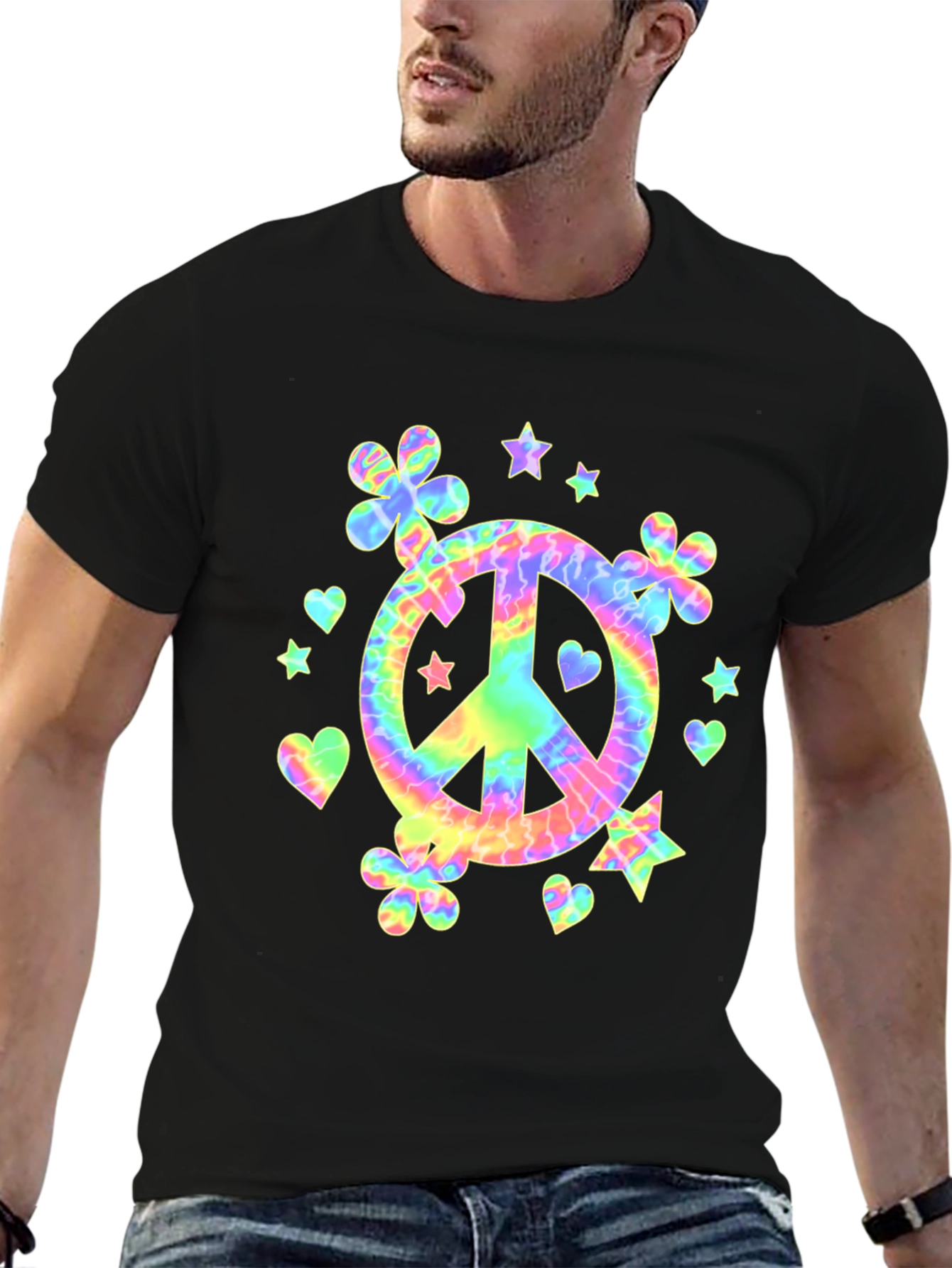 Tie-Dye Peace Sign Graphic Tee