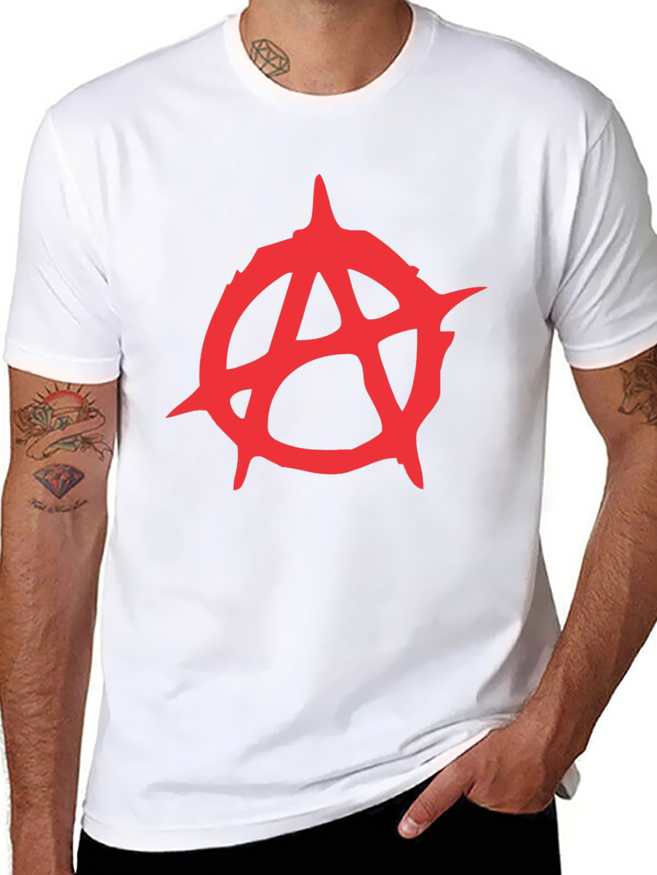 Anarchy Symbol Graphic Tee - Black