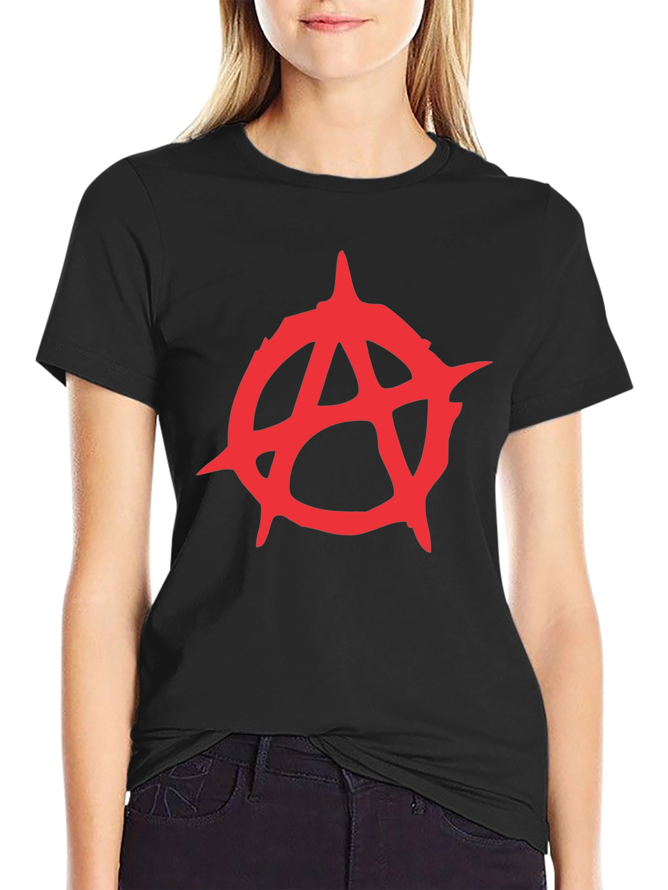 Anarchy Symbol Graphic Tee - Black