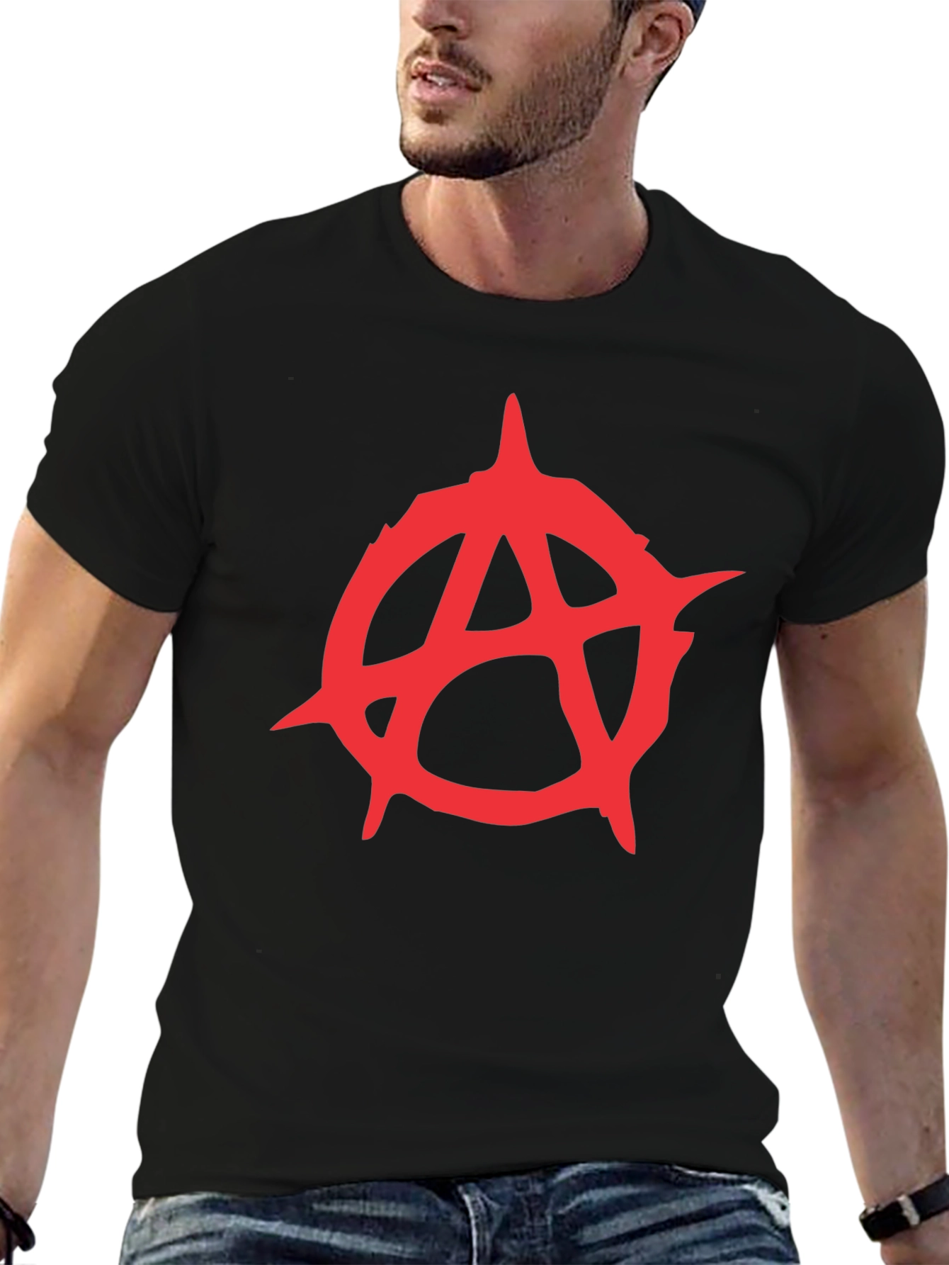 Anarchy Symbol Graphic Tee - Black