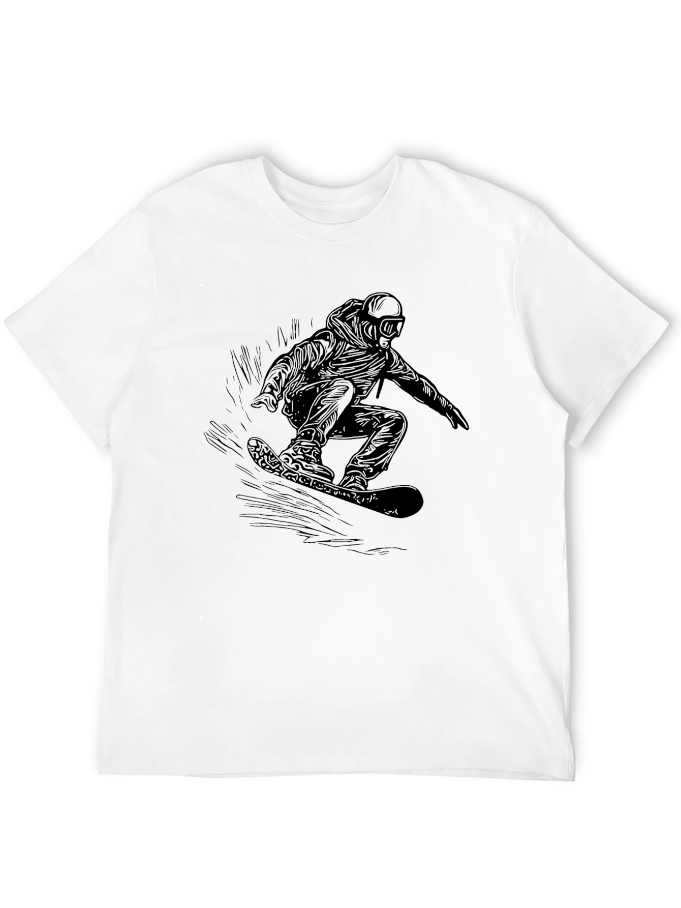 Cool Snowboarder Graphic Black T-Shirt