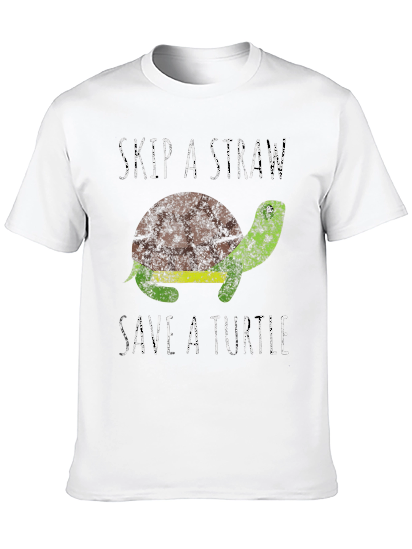 Skip A Straw Save A Turtle Graphic T-Shirt