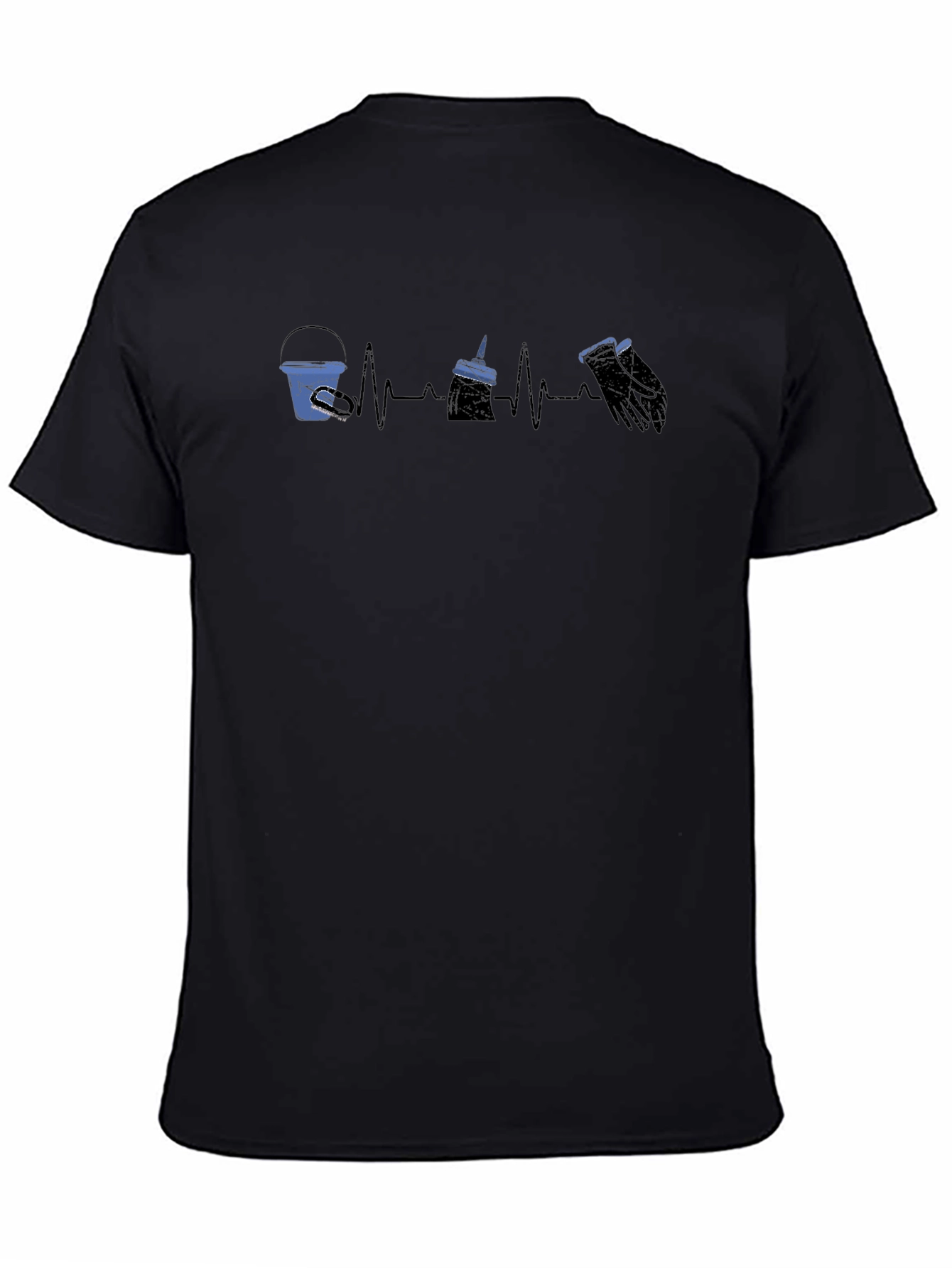Painter Heartbeat T-Shirt - Black Graphic Tee