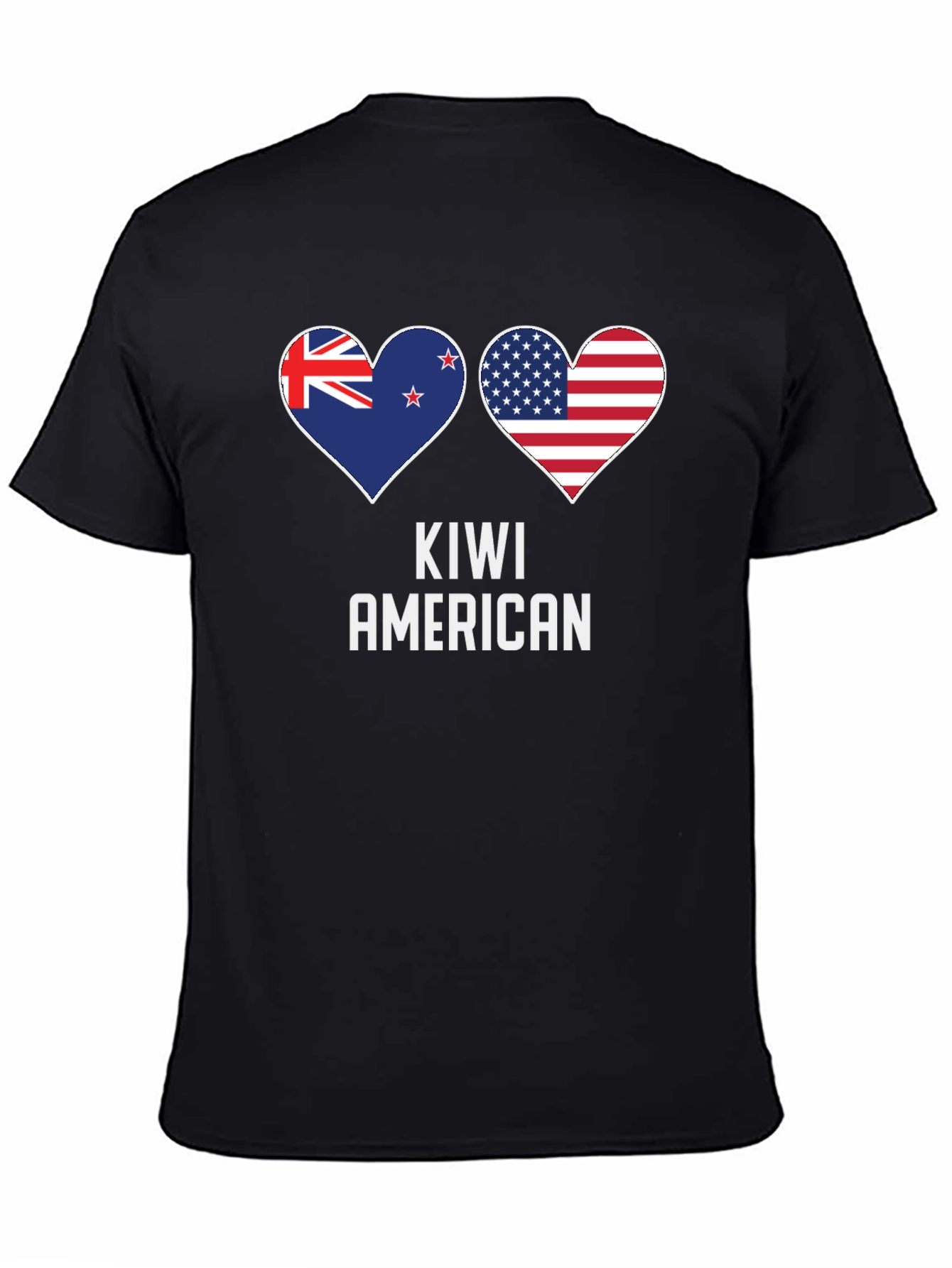 Kiwi American Flag Heart T-Shirt
