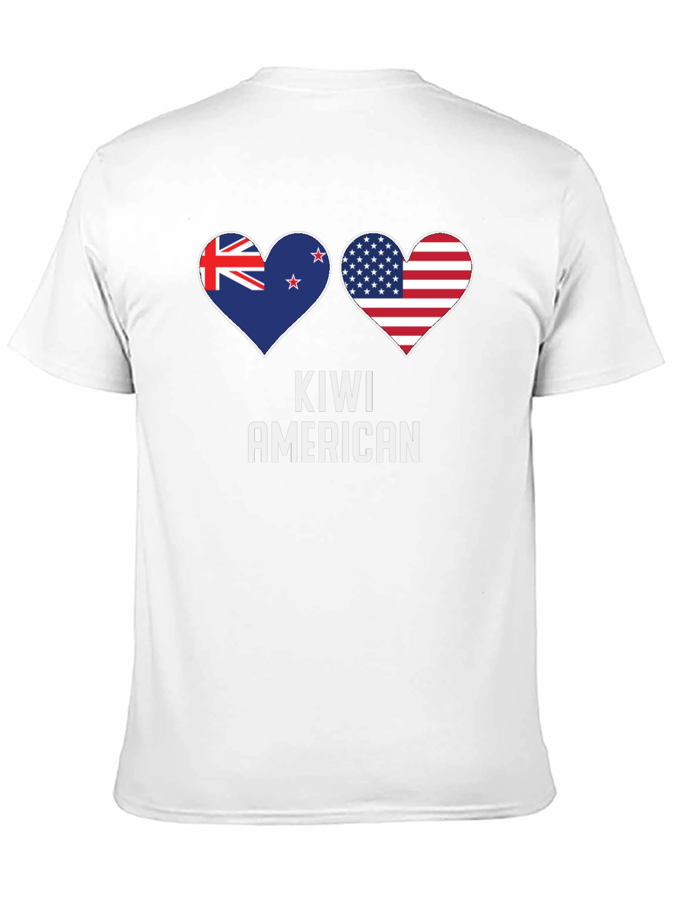 Kiwi American Flag Heart T-Shirt