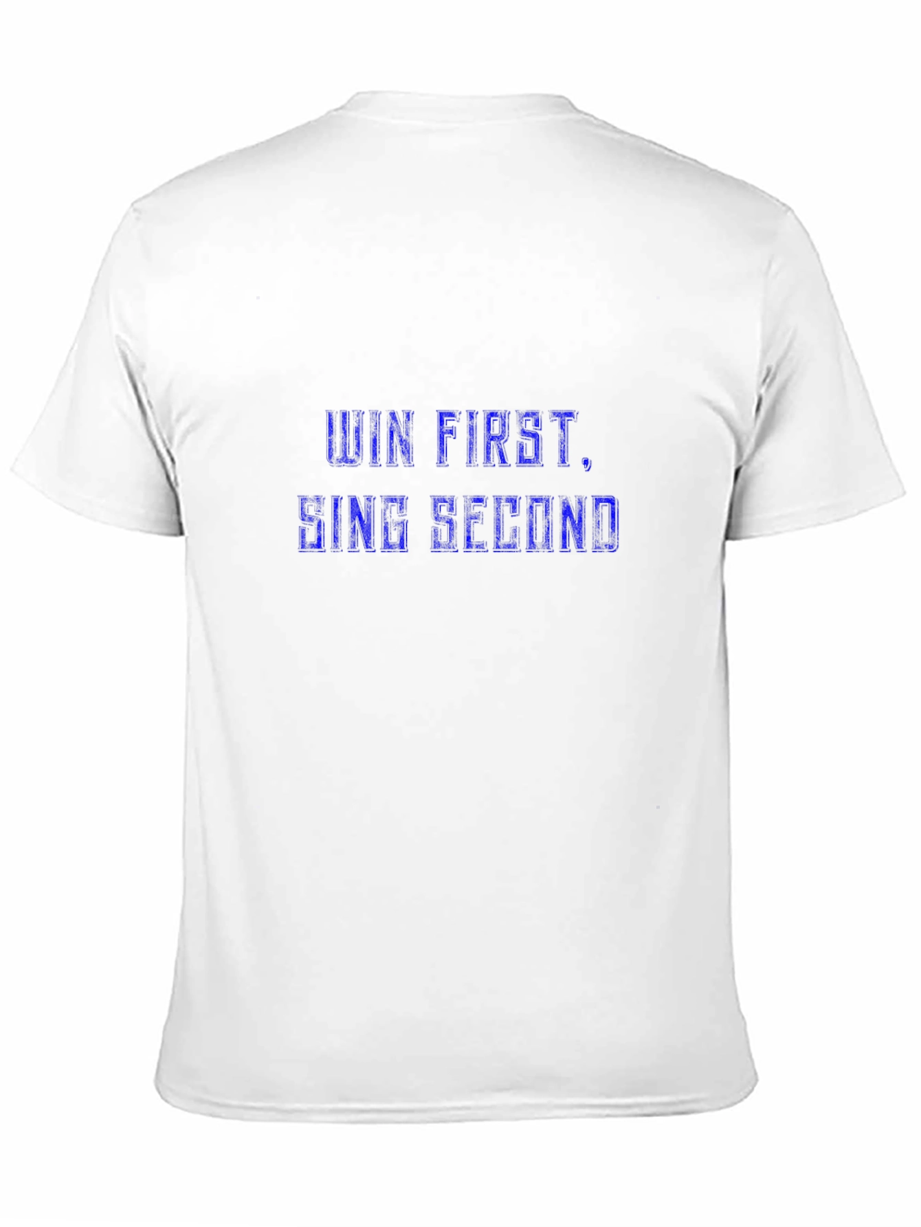 Win First Sing Second Mens Black T-Shirt