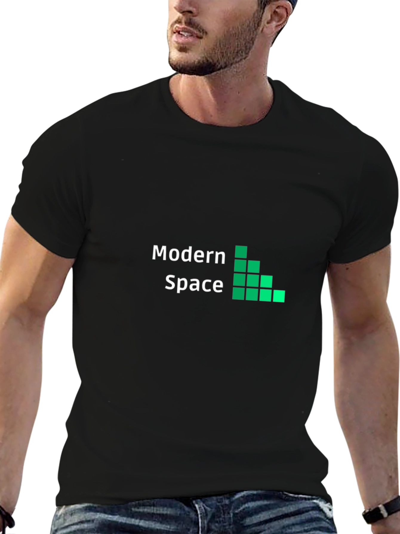 Modern Space Black T-Shirt