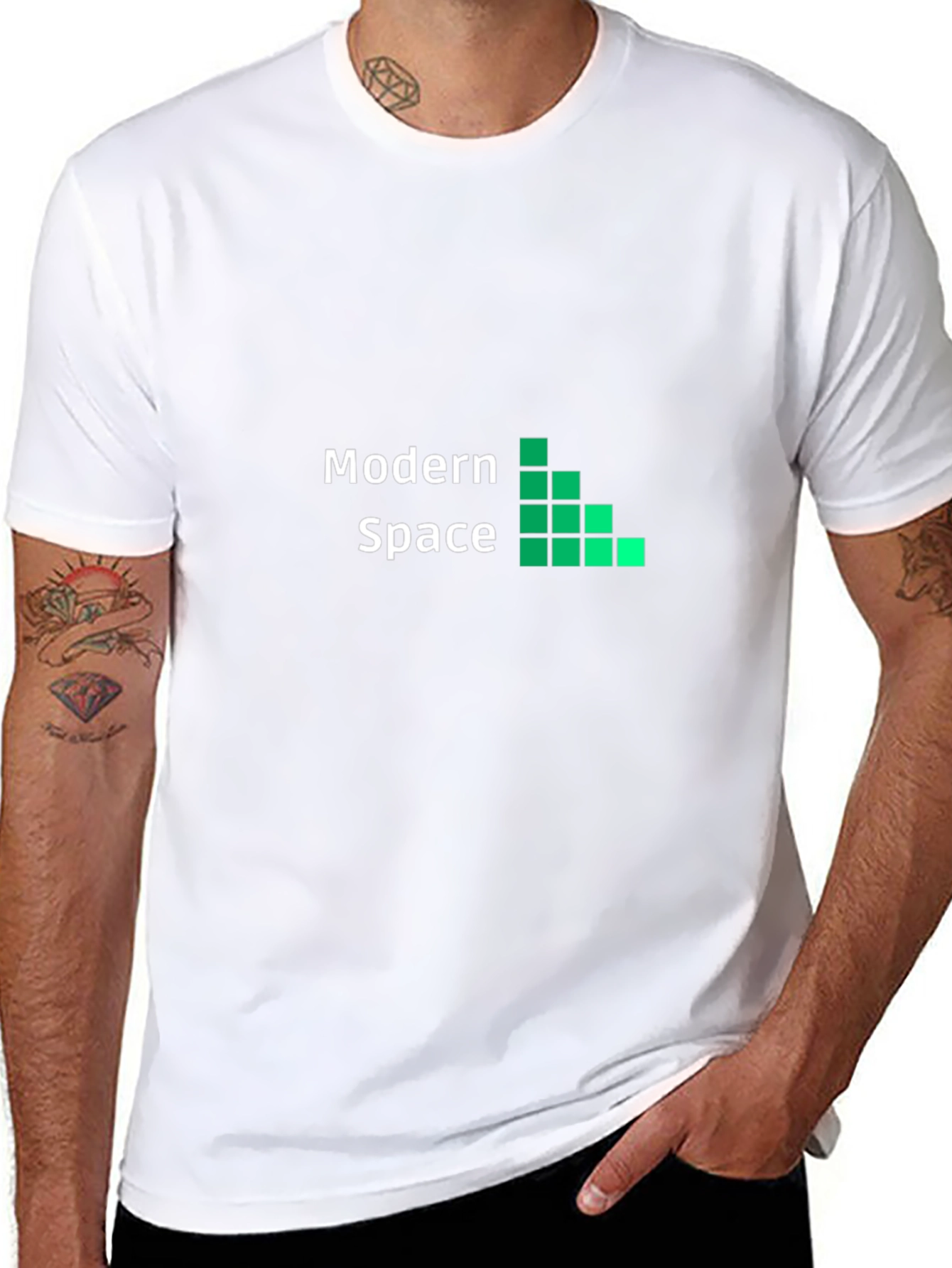 Modern Space Black T-Shirt