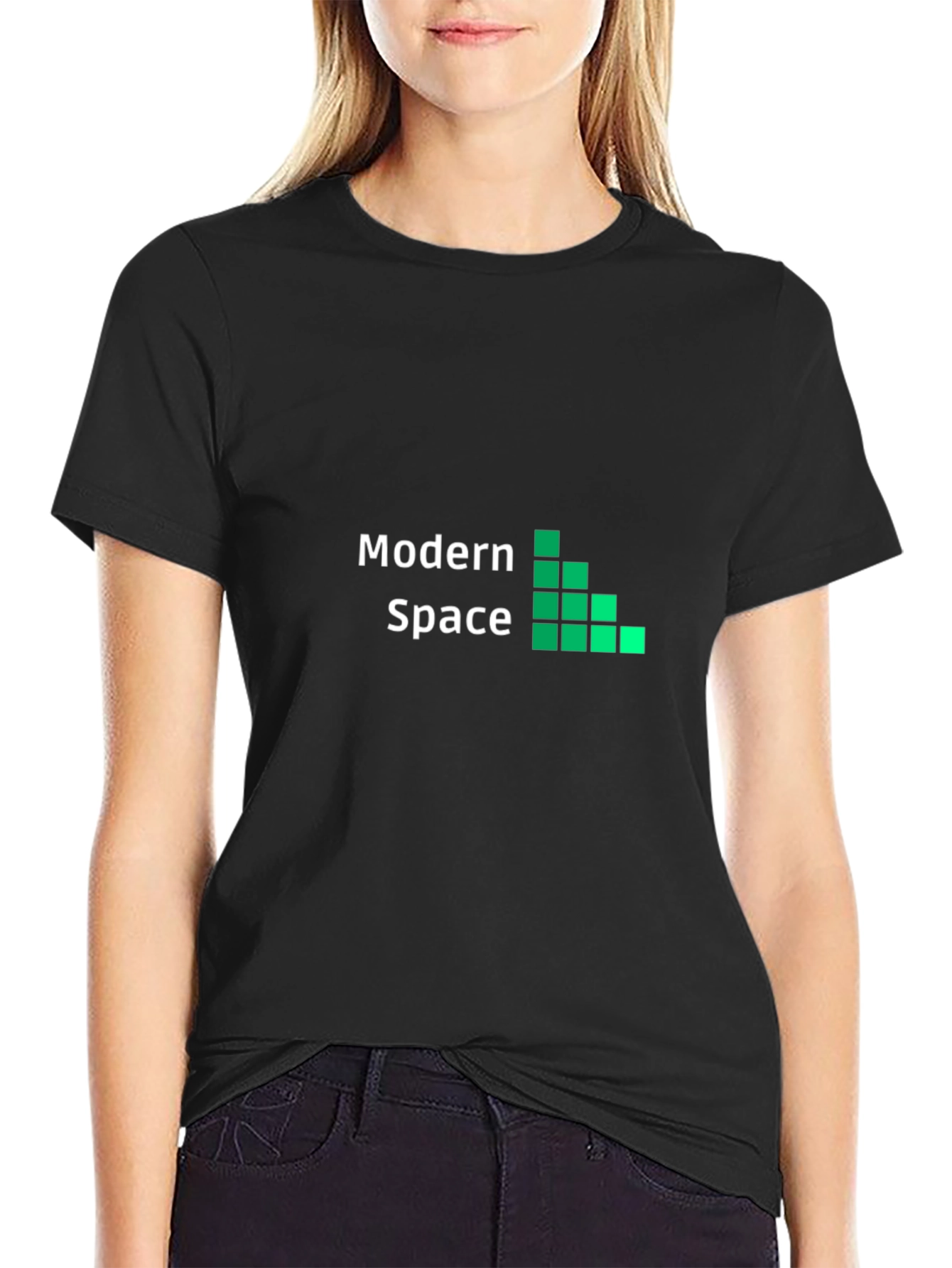 Modern Space Black T-Shirt