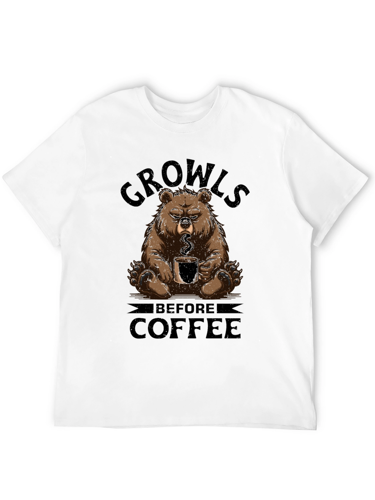 Growls Before Coffee Bear T-Shirt