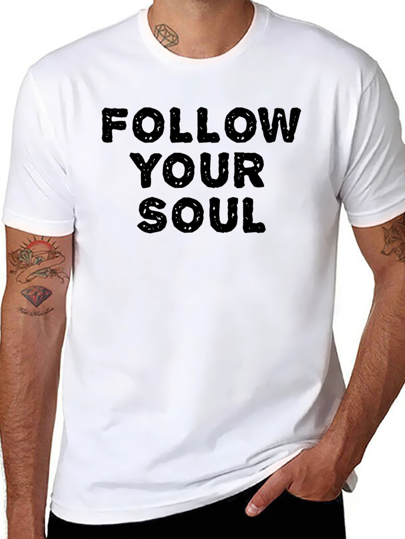 Follow Your Soul Black Graphic Tee