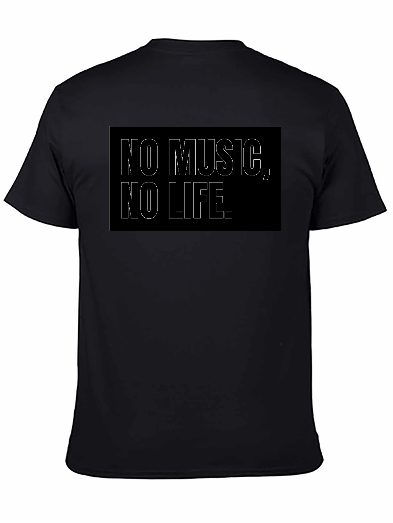 No Music No Life T-Shirt - Black Graphic Tee