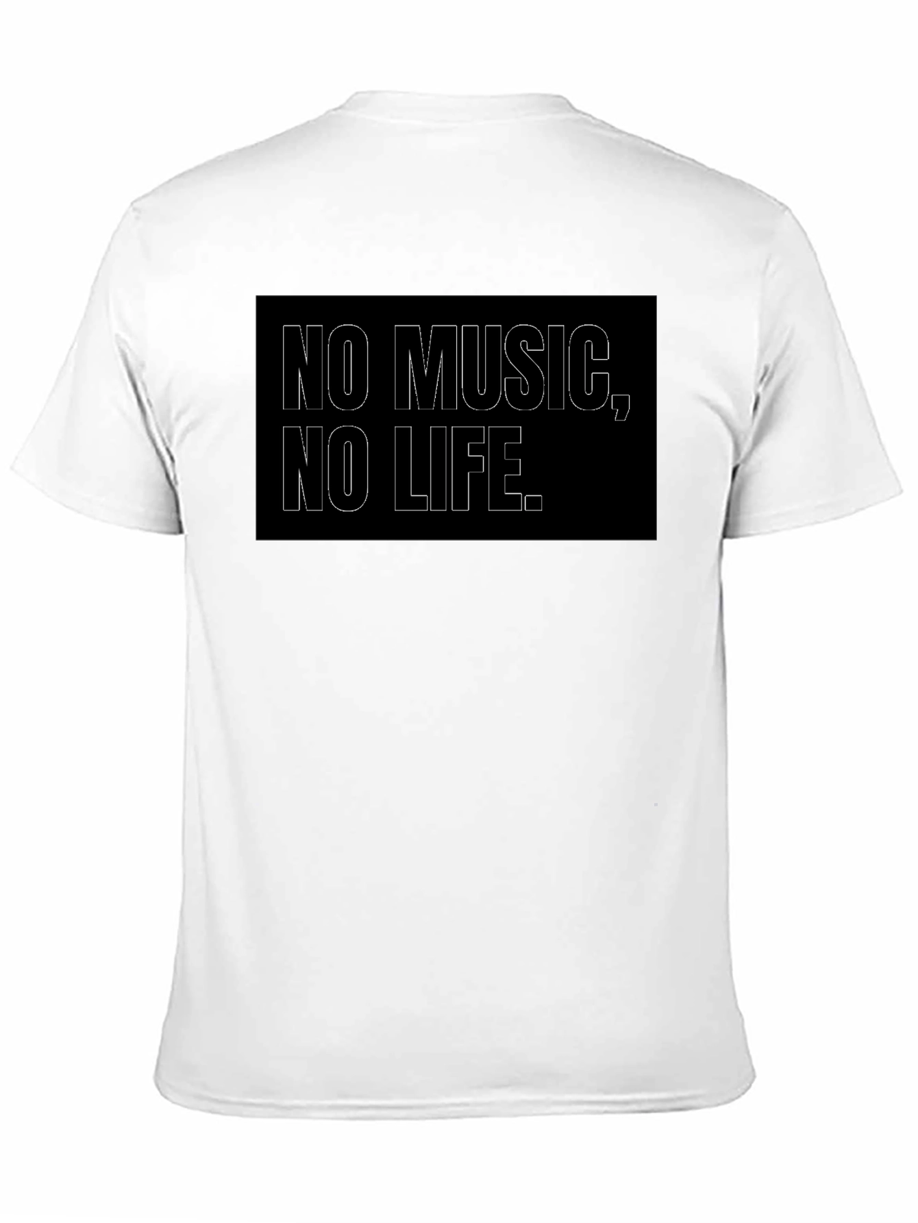 No Music No Life T-Shirt - Black Graphic Tee