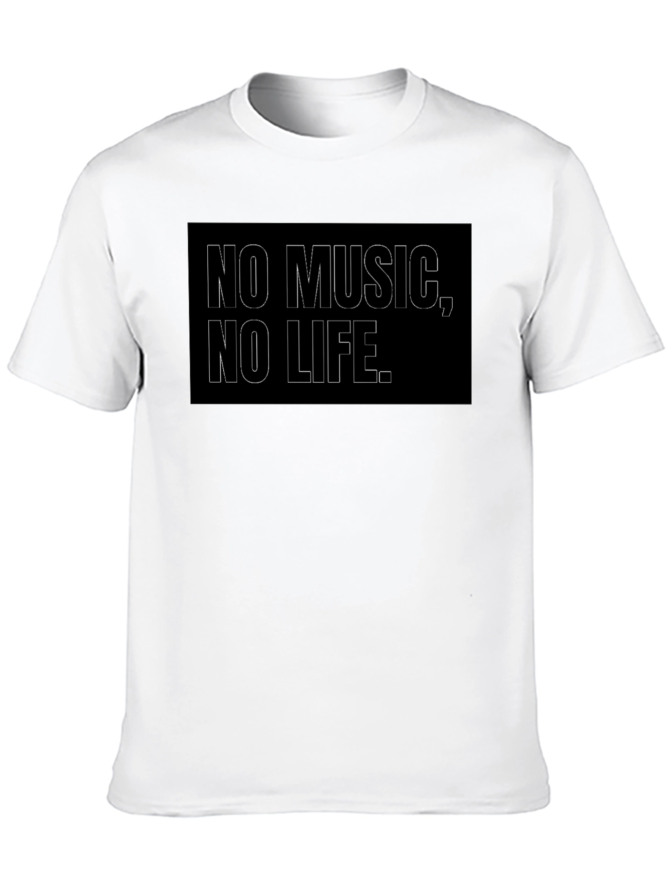 No Music No Life T-Shirt - Black Graphic Tee