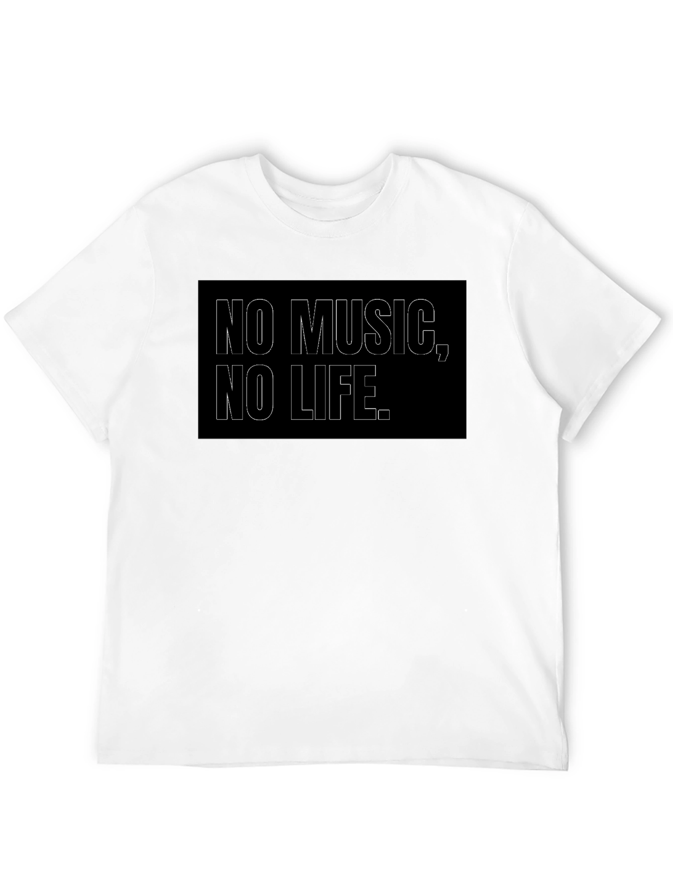 No Music No Life T-Shirt - Black Graphic Tee