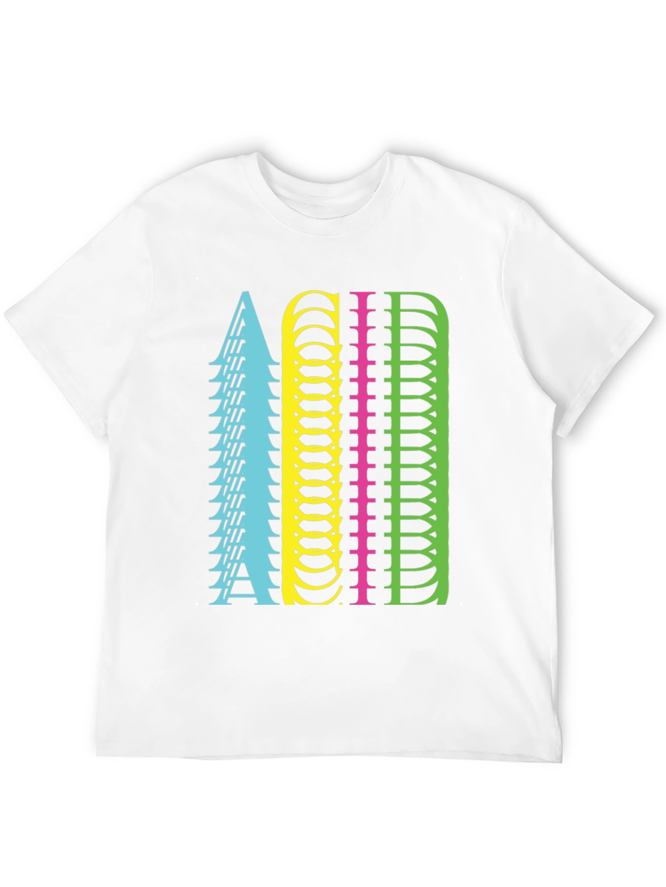 Retro ACID Letter Graphic Black T-Shirt
