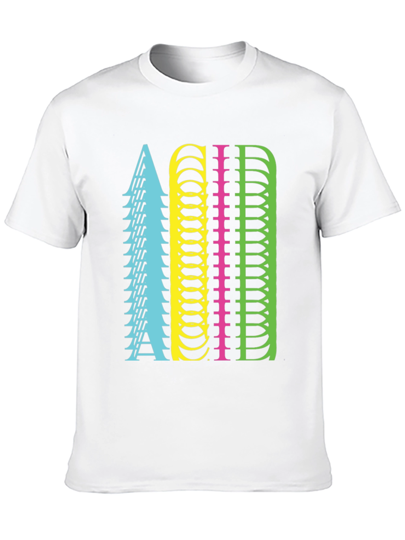 Retro ACID Letter Graphic Black T-Shirt