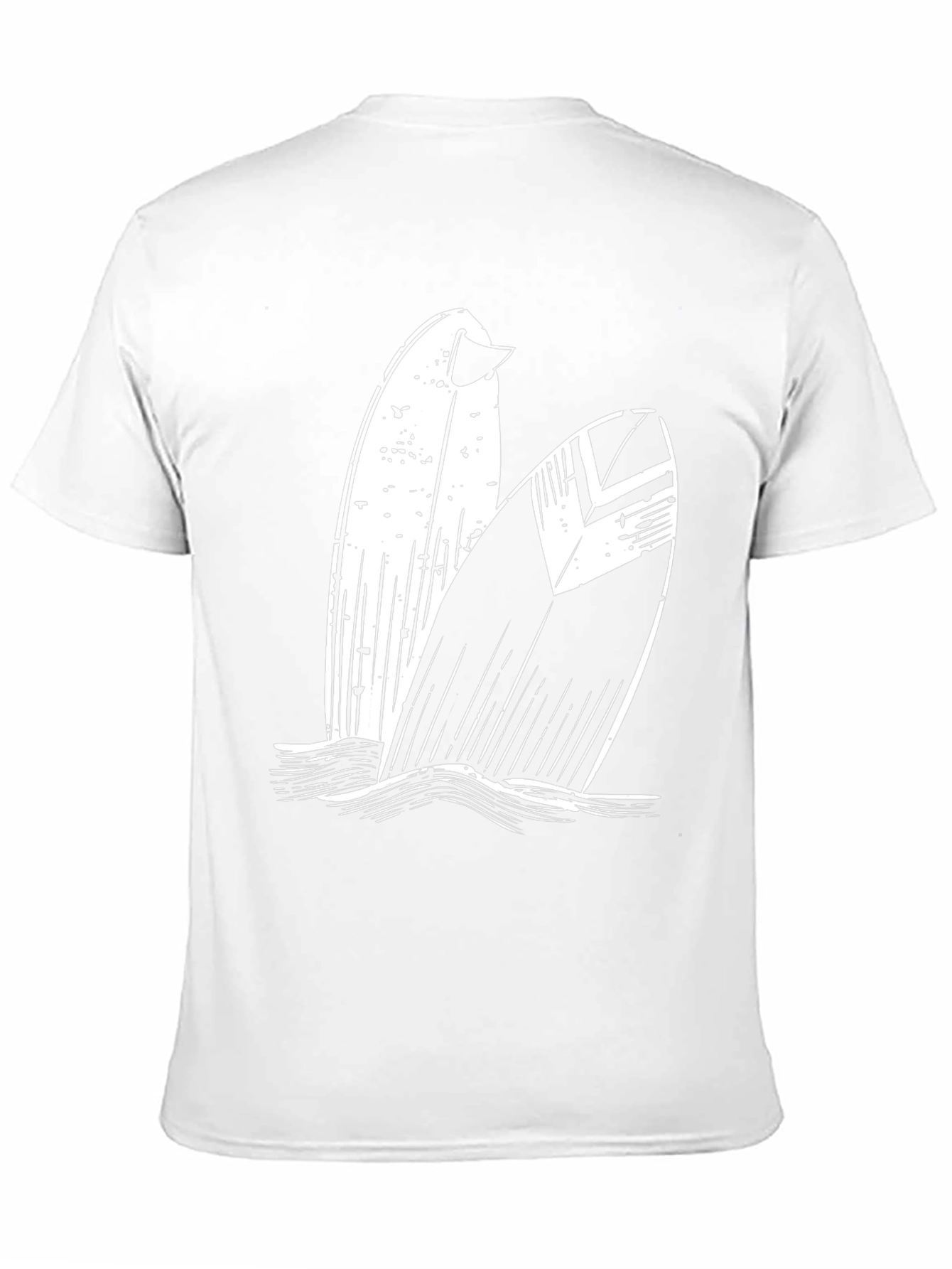 Surfboard Graphic Tee - Black Cotton T-Shirt