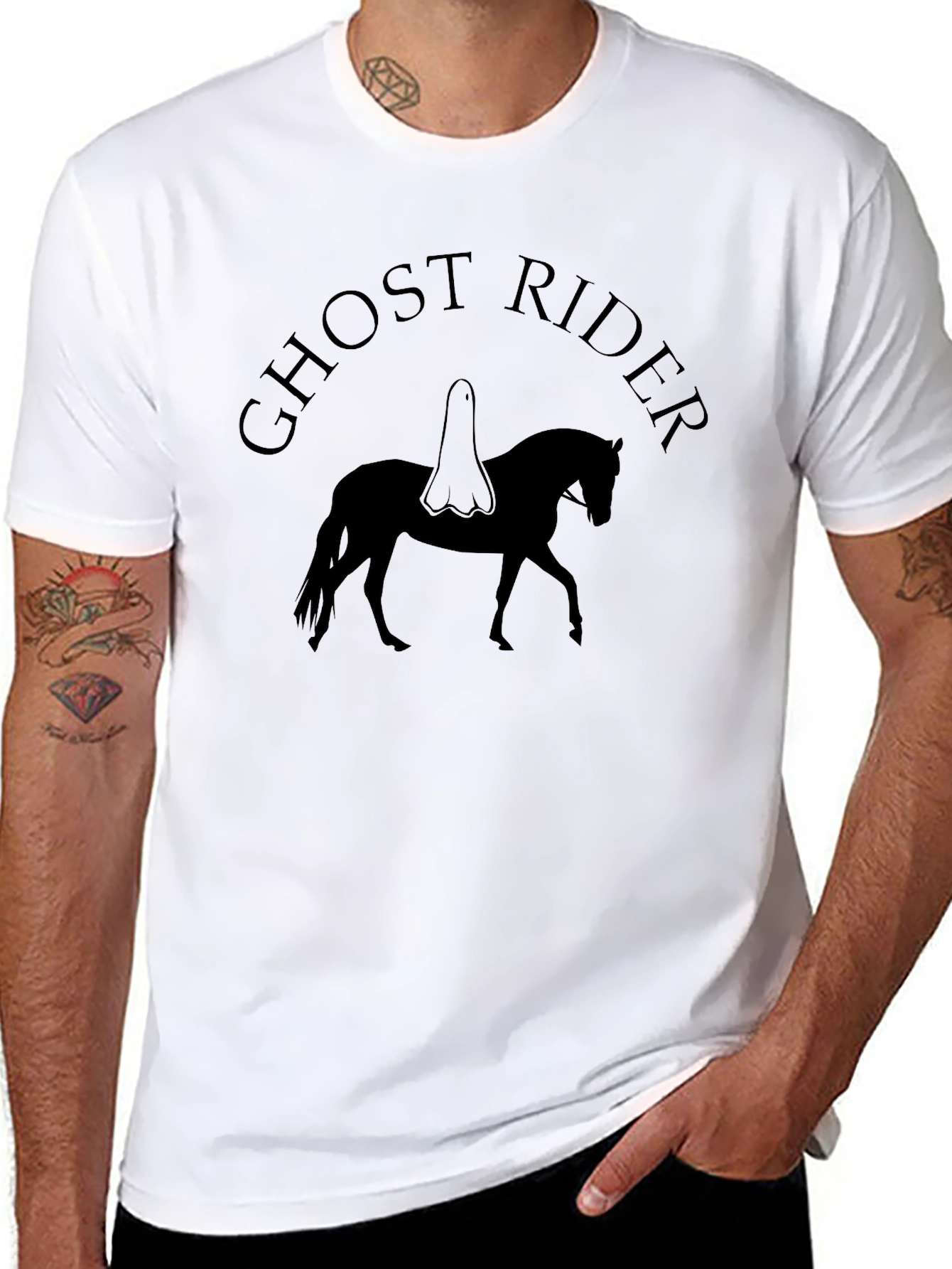 Ghost Rider T-Shirt - Spooky Horse Graphic Tee