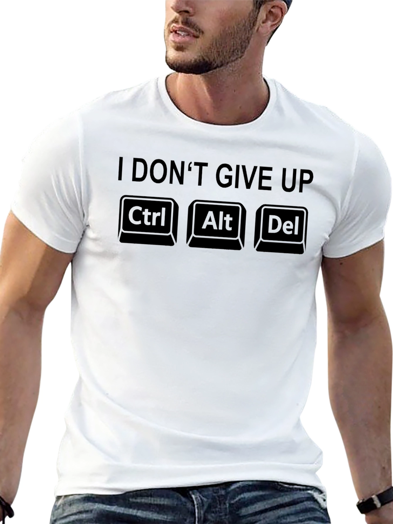 I Dont Give Up Ctrl Alt Del Mens T-Shirt