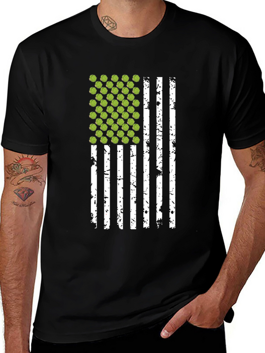 Brussels Sprouts USA Flag Black T-Shirt