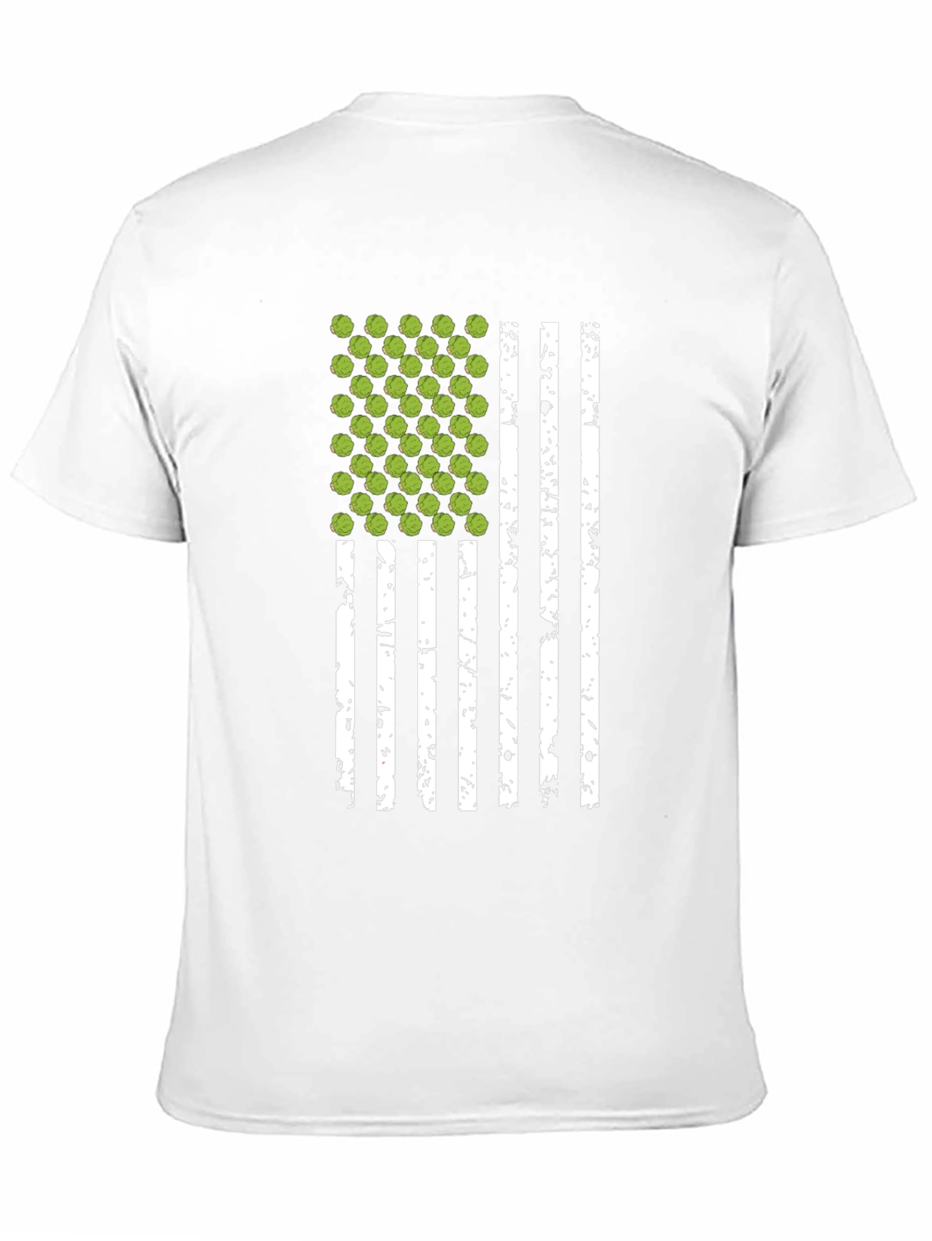 Brussels Sprouts USA Flag Black T-Shirt