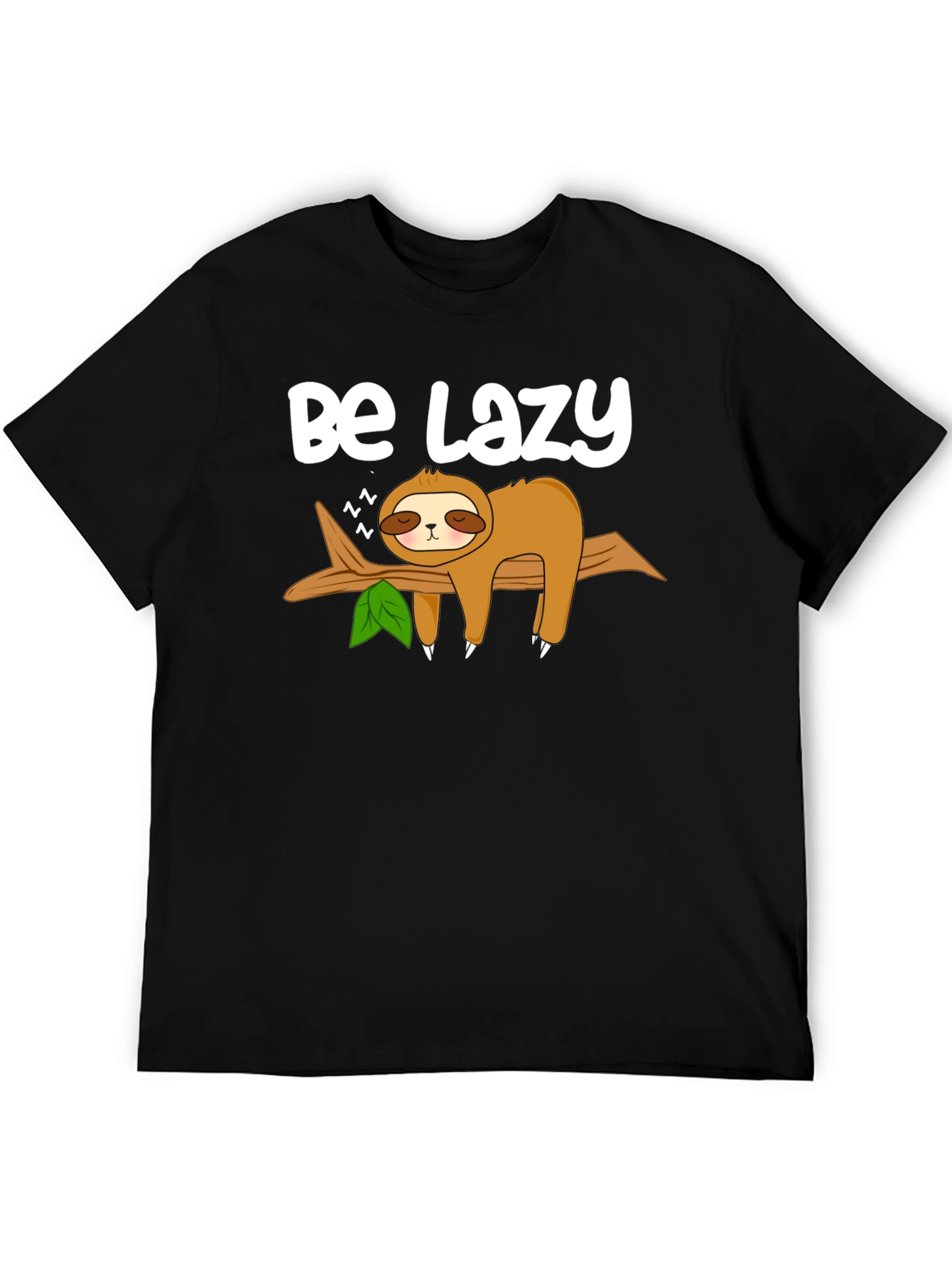 Be Lazy Sloth Graphic Tee - Relaxed Style