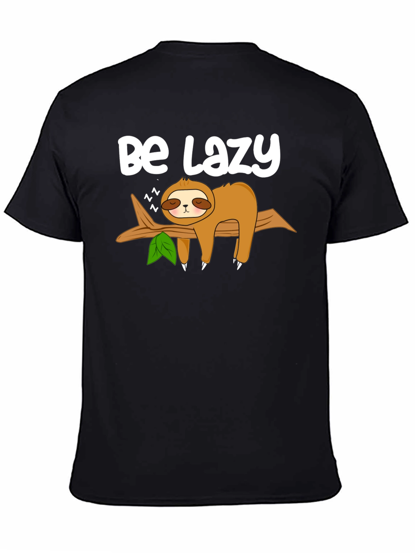 Be Lazy Sloth Graphic Tee - Relaxed Style