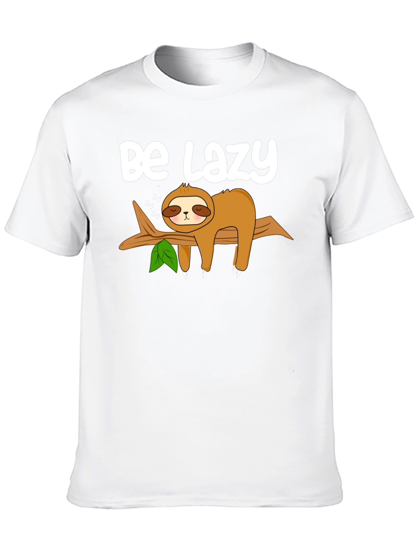 Be Lazy Sloth Graphic Tee - Relaxed Style