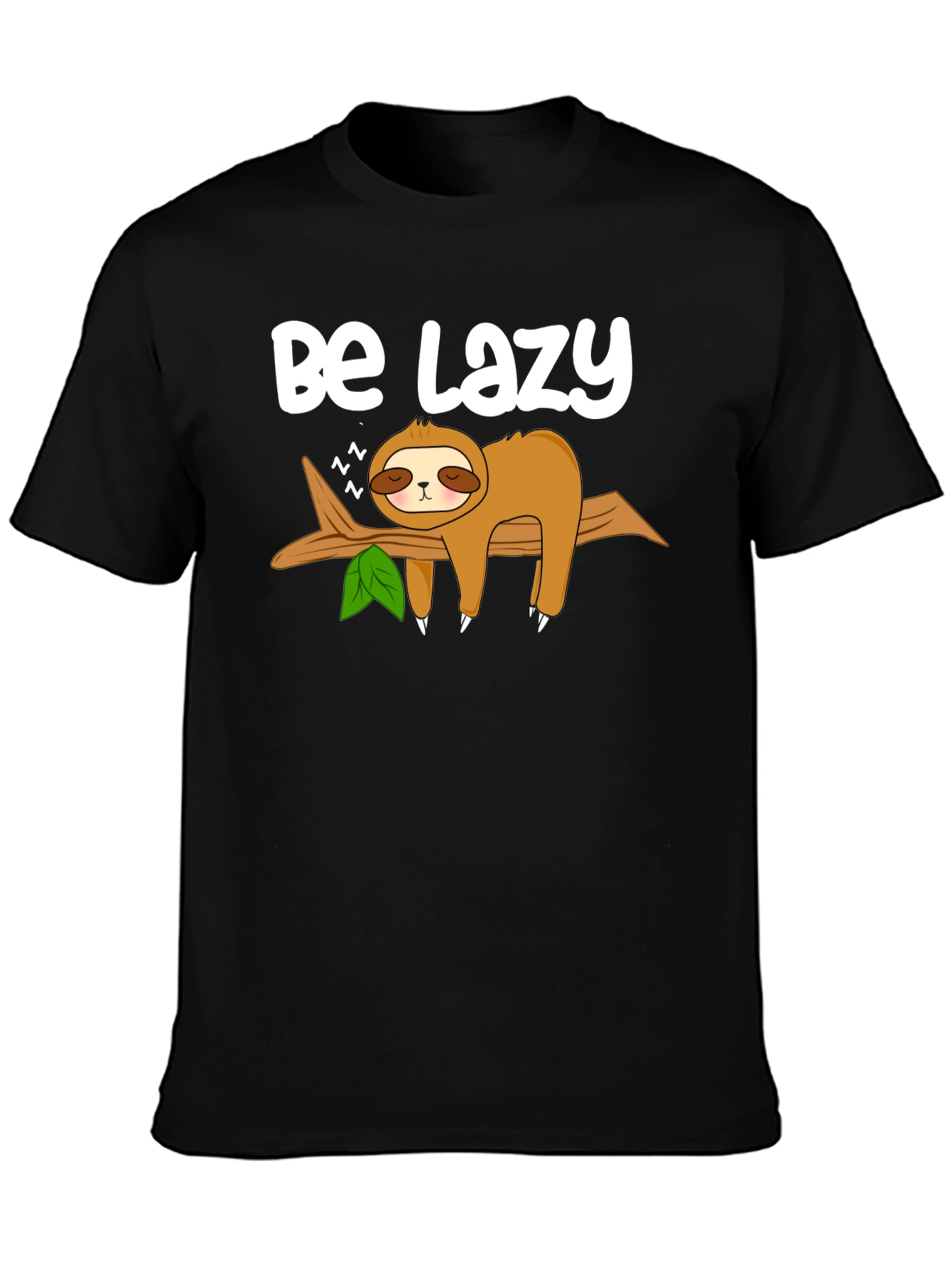 Be Lazy Sloth Graphic Tee - Relaxed Style