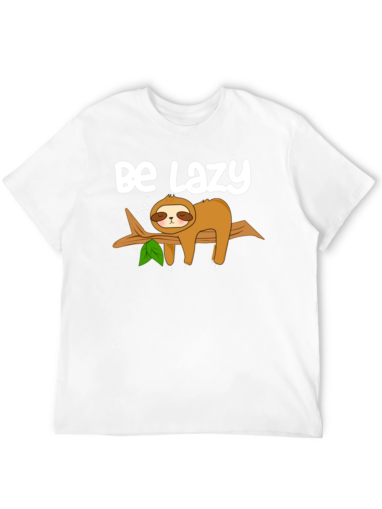 Be Lazy Sloth Graphic Tee - Relaxed Style